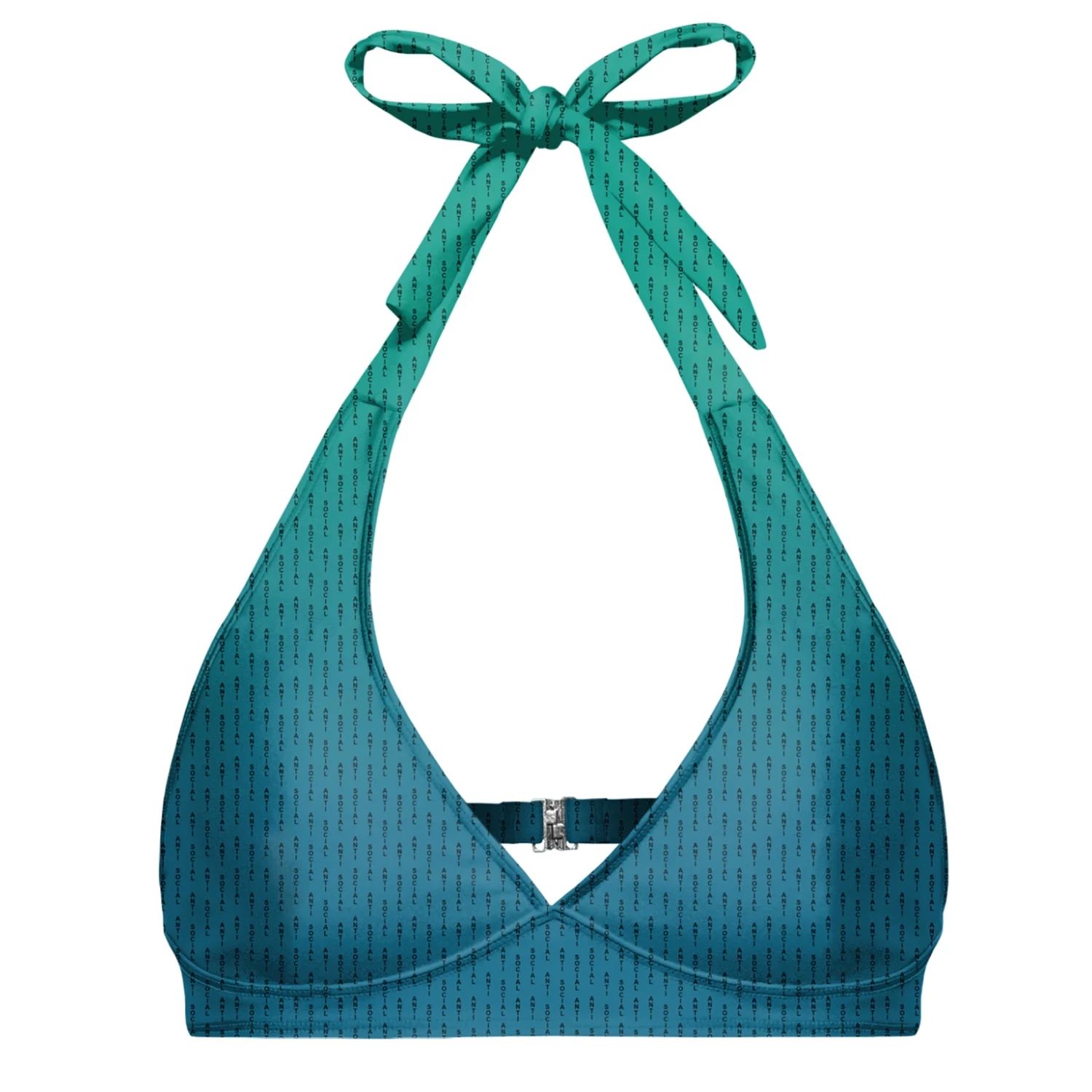 Aloha From Deer Women's Blue Phthalo Halter Neck Bikini Top In Blue