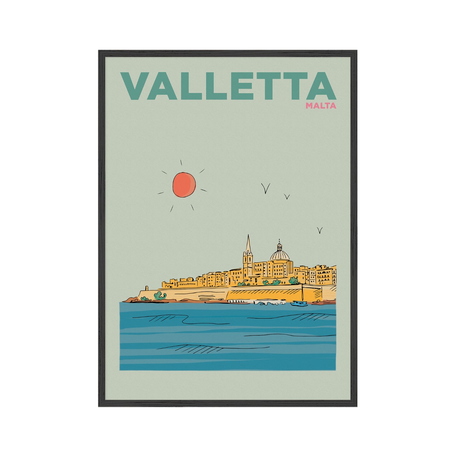 valletta, malta summer escapes print places & spaces art co.