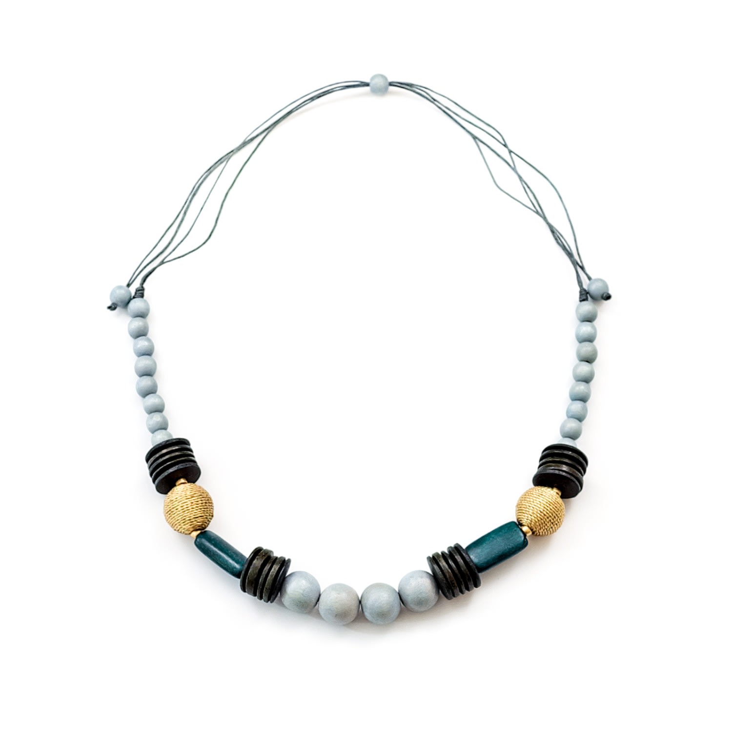 Likha Grey Bead Necklace