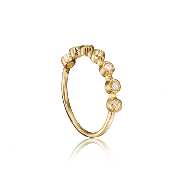 LILY & ROO GOLD ROUND DIAMOND STYLE ETERNITY RING