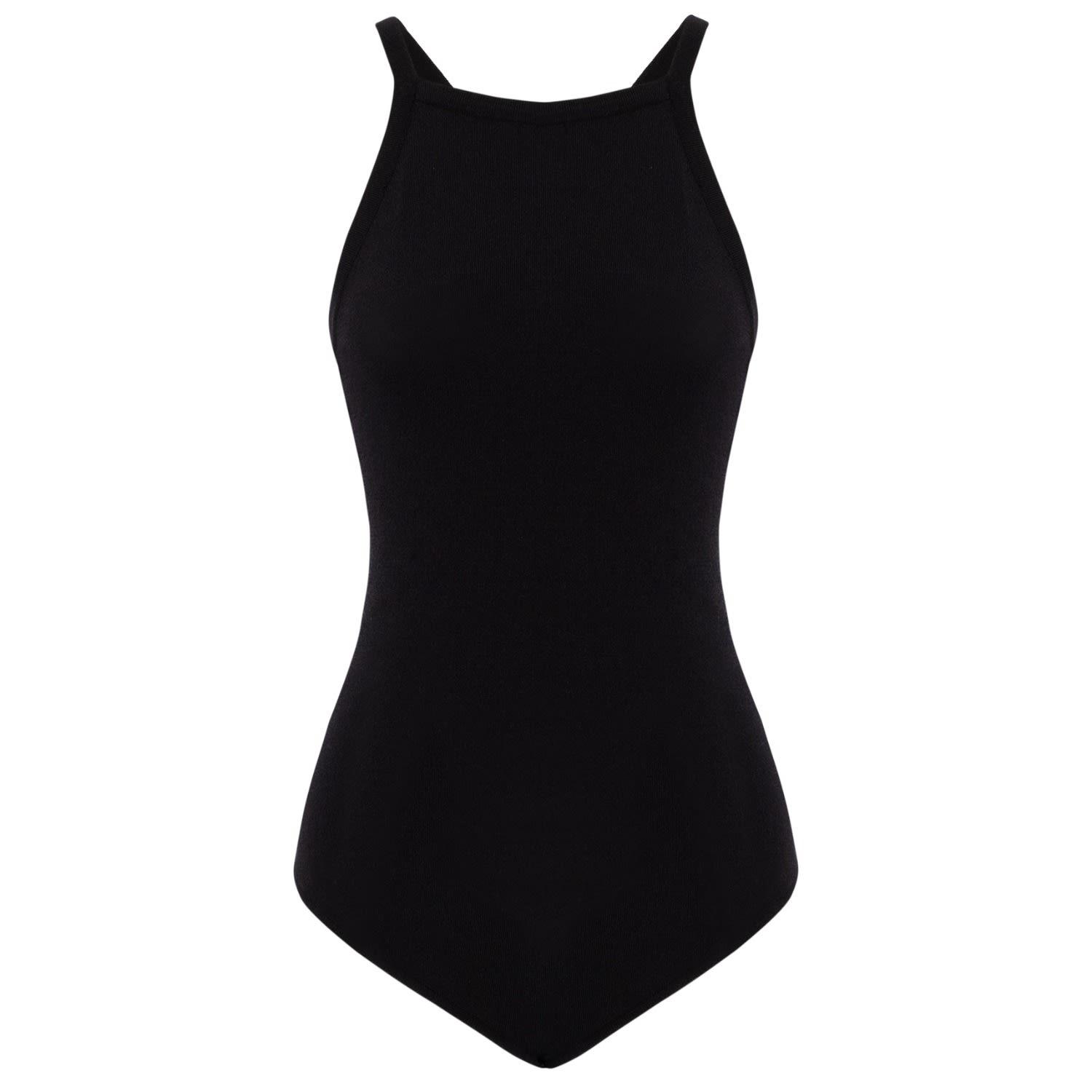 Peraluna Women's Greta Halter Neck Bodysuit In Black In Black