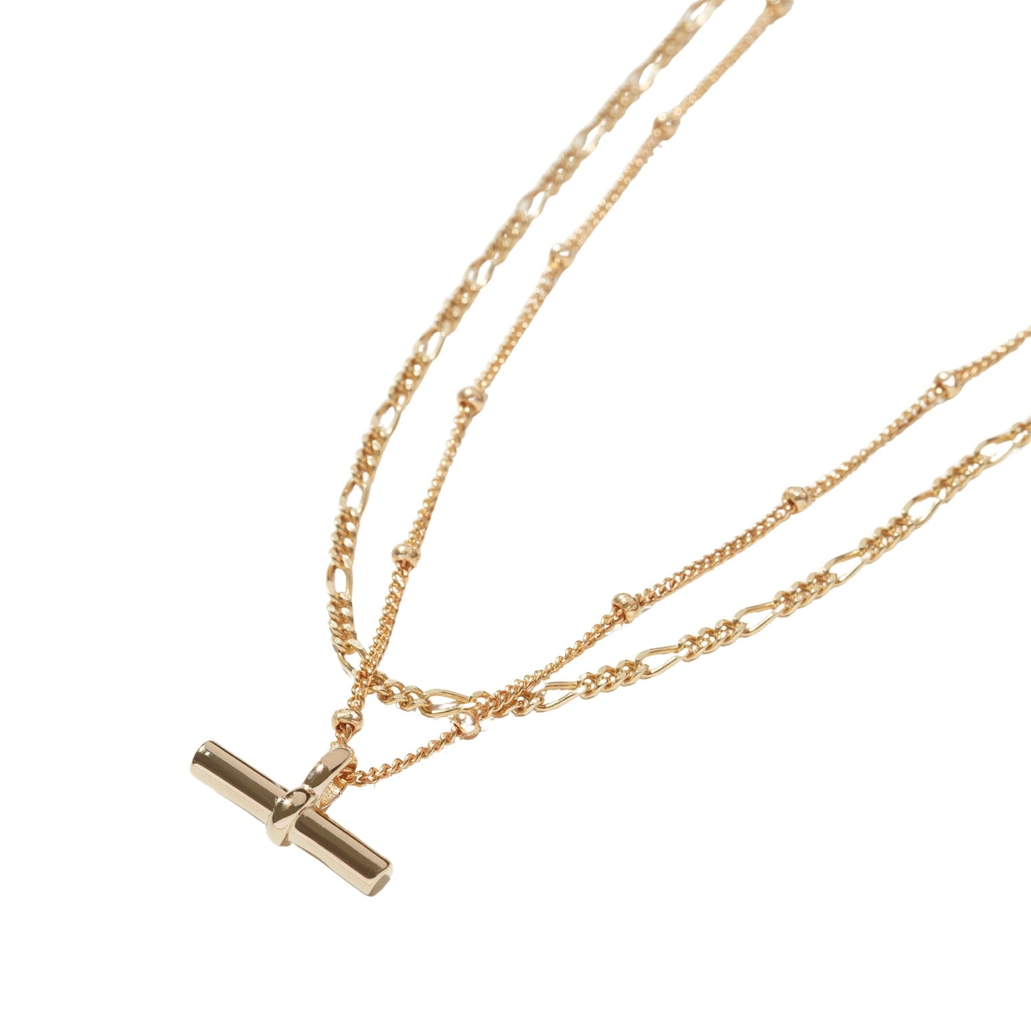 Muru Women's T Bar Layering Set Gold