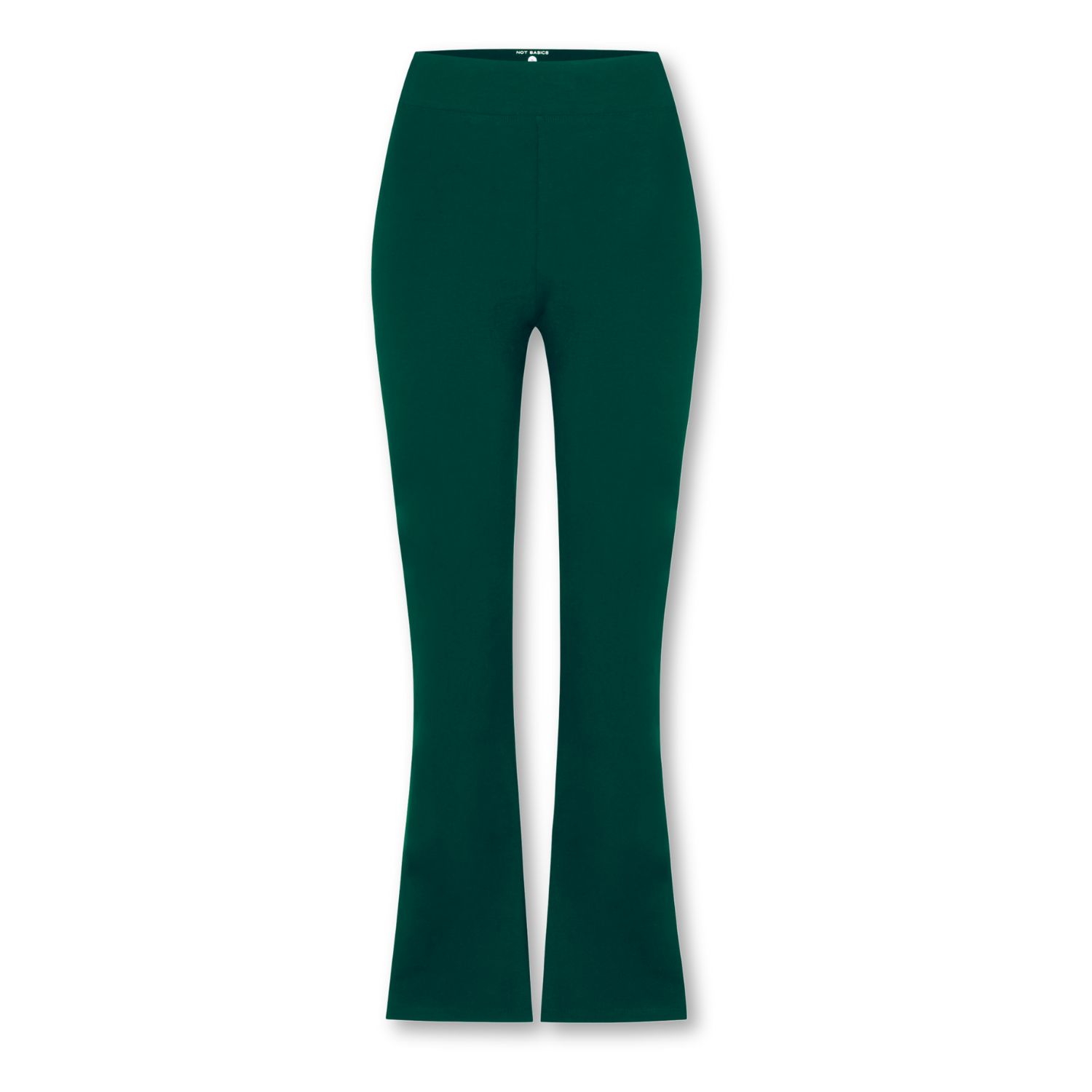 Not Basics Women's Organic Cotton Flared Leggings, Evergreen In Green
