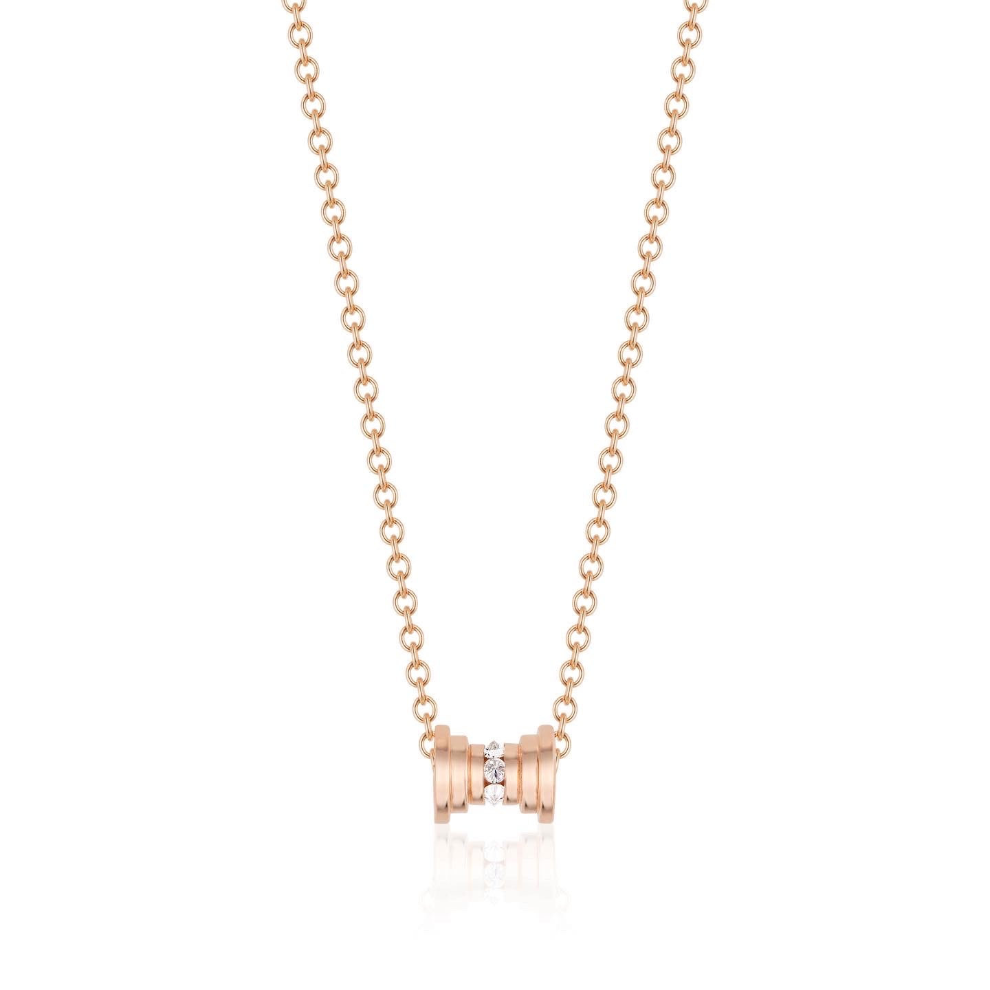 C. Grassi Women's Mini Graduated Hourglass Necklace In Solid Gold & Diamonds In Gold