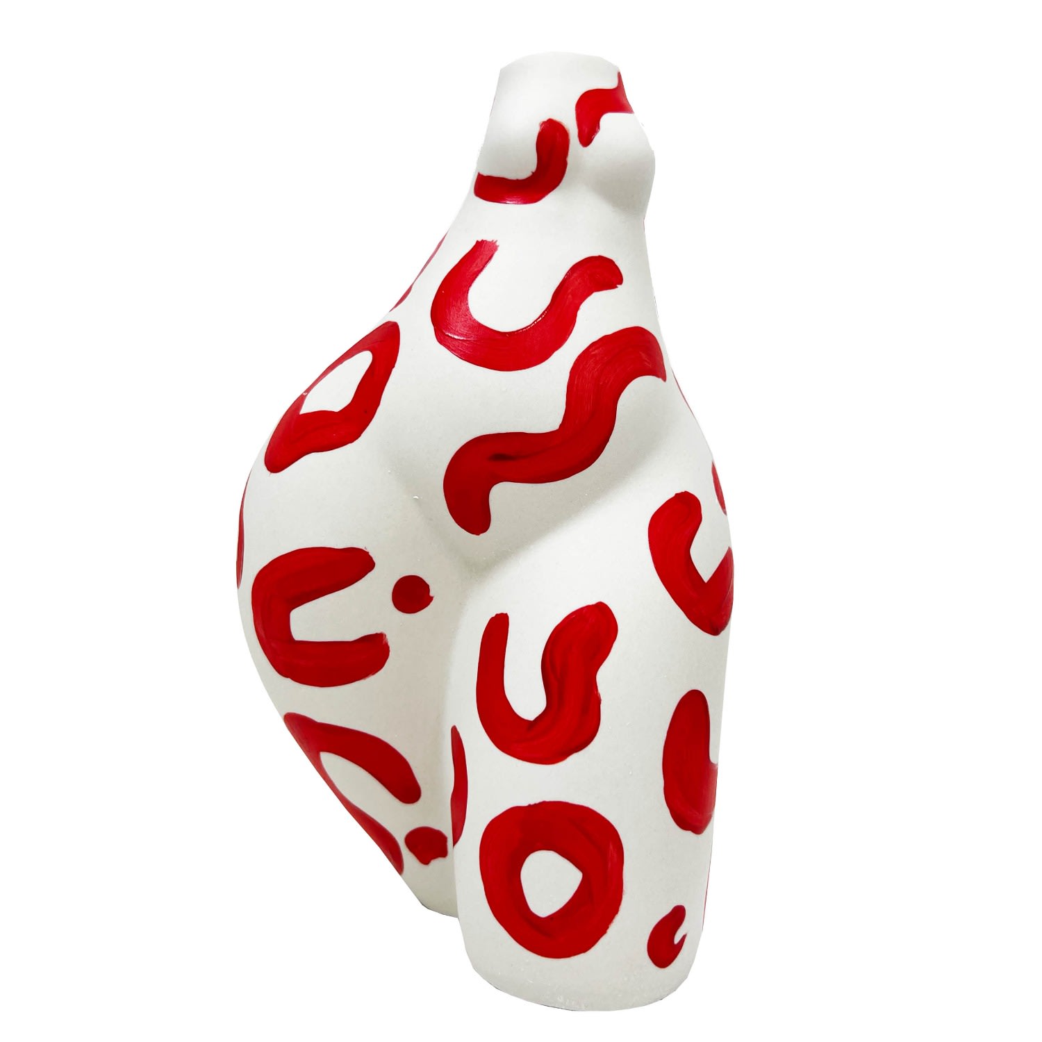 Red / Neutrals Red Leopard Booty Vase Quillattire