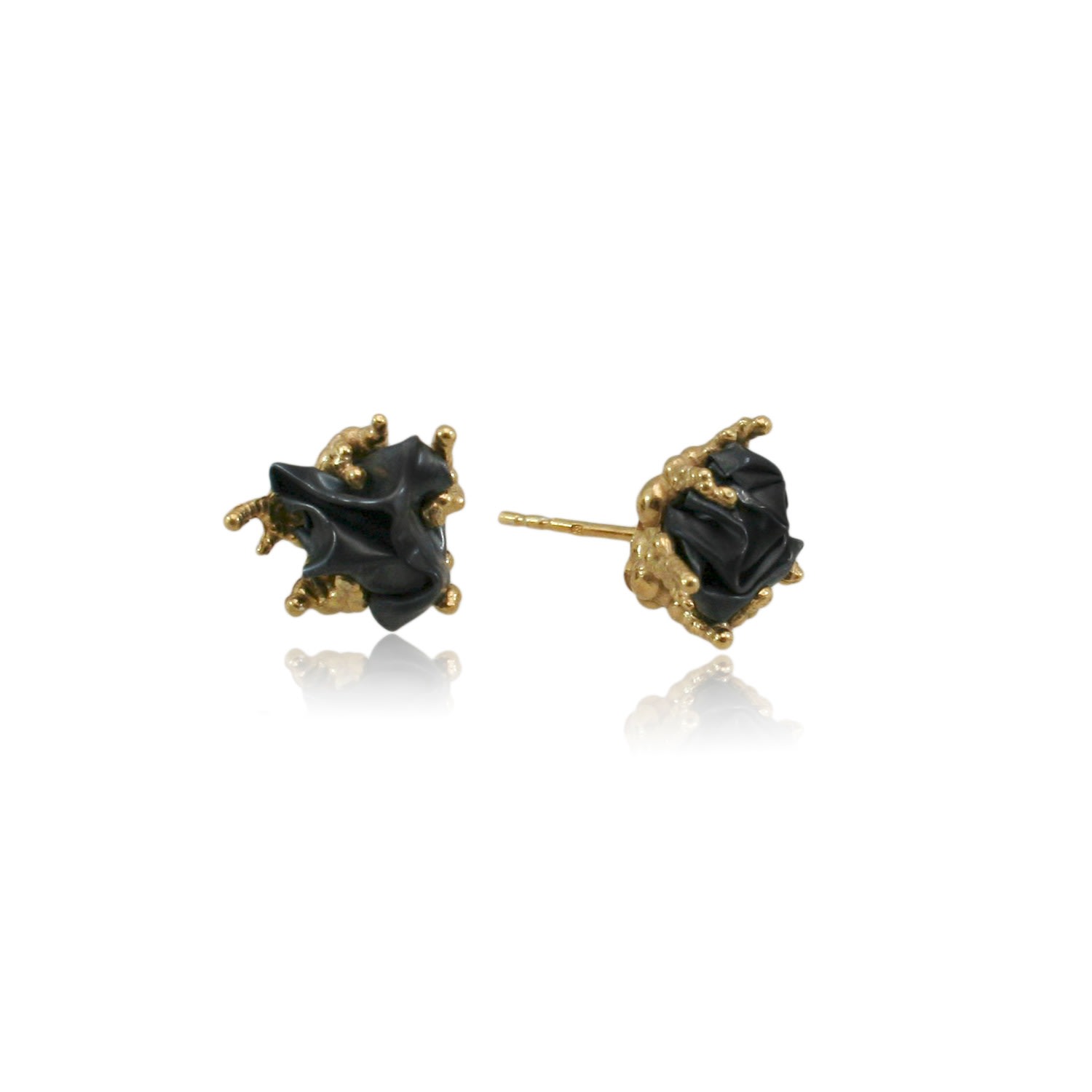 Karolina Bik Jewellery - Naphta Earrings Gold & Black