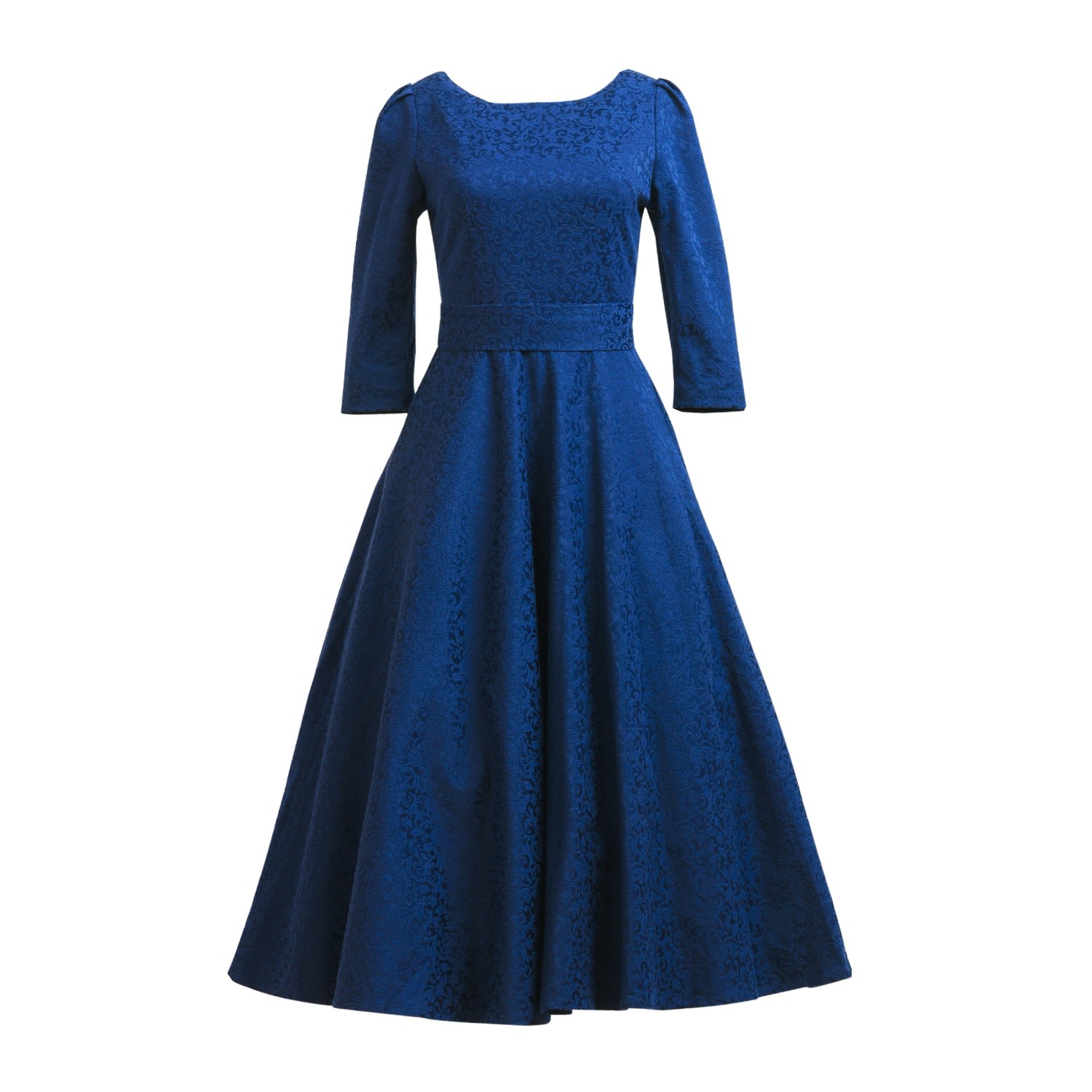 Women's Jacquard Dress Alyzee Blue | Large | Matsour'i