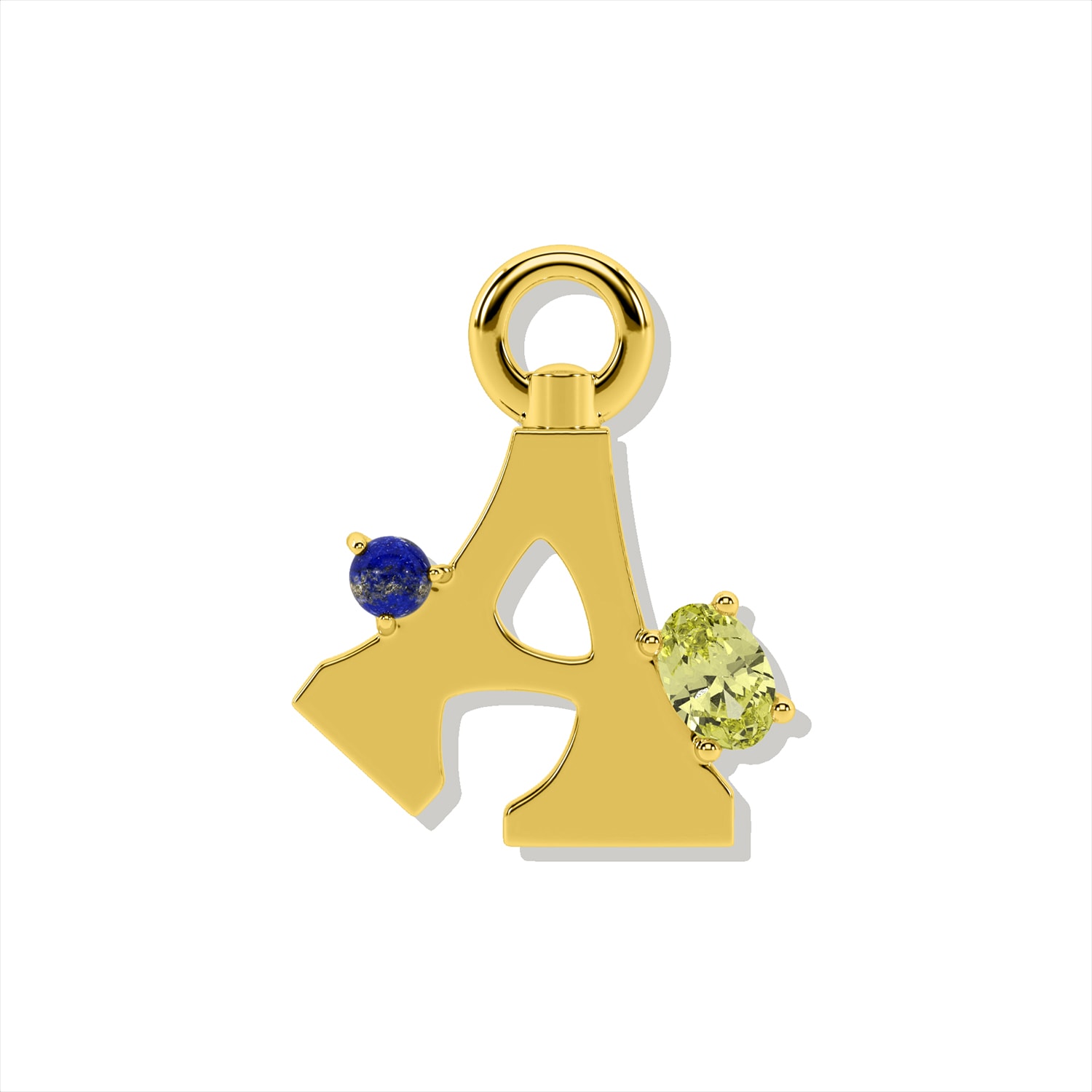 Women’s Amare Letter Charm - Gold Oni Fine Jewelry