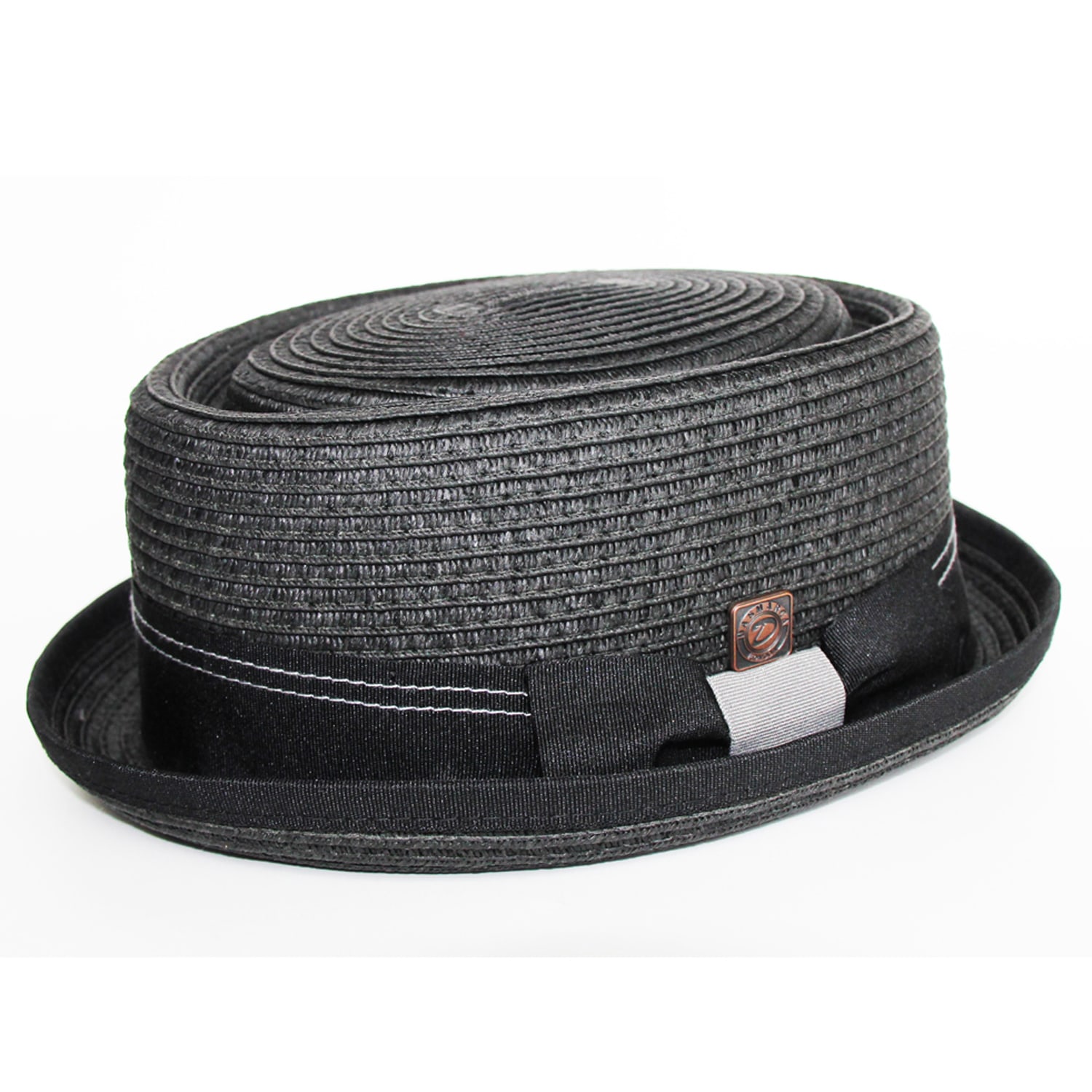Dasmarca Hats Men's Dasmarca Rico Summer Telescope Crown Lightweight Breathable Rude-boy Mod Porkpie Hat - Black In Black