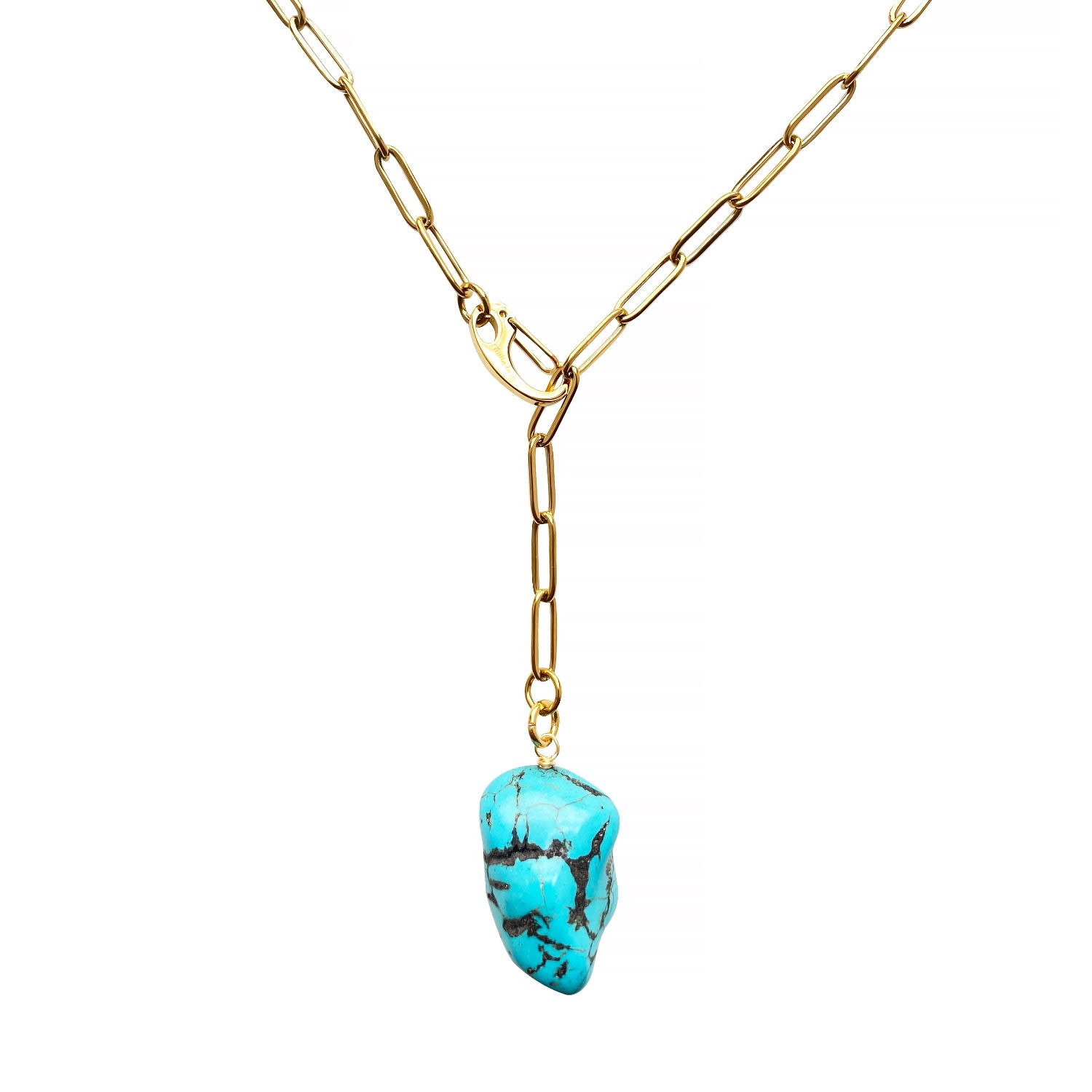 Smilla Brav Women's Blue / Gold / Green Turquoise Necklace Tabitha In Multi