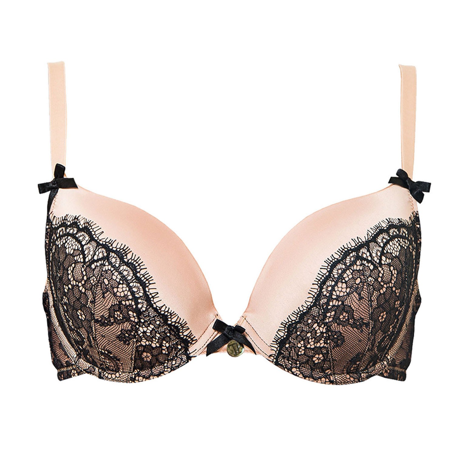 Tallulah Love Women's Rose Gold Chantilly Blush Push-up Bra In Rose Gold