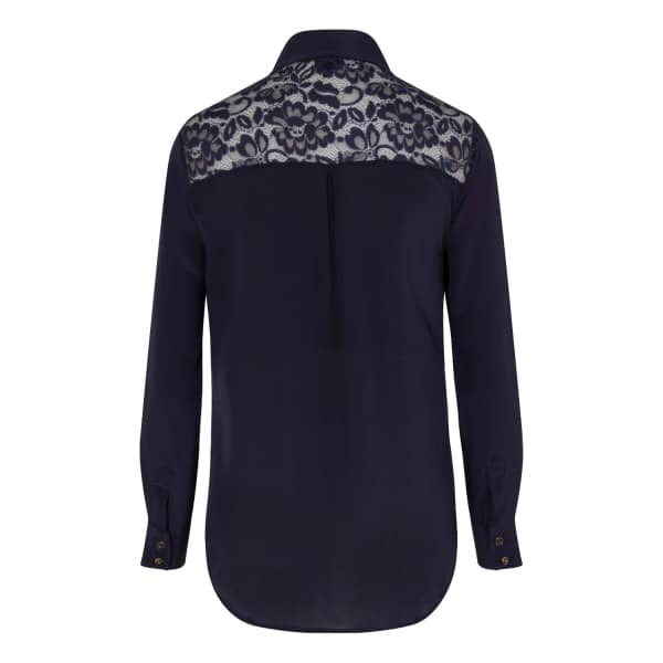 Gucci Midnight Blue Classic Silk Shirt In Silk