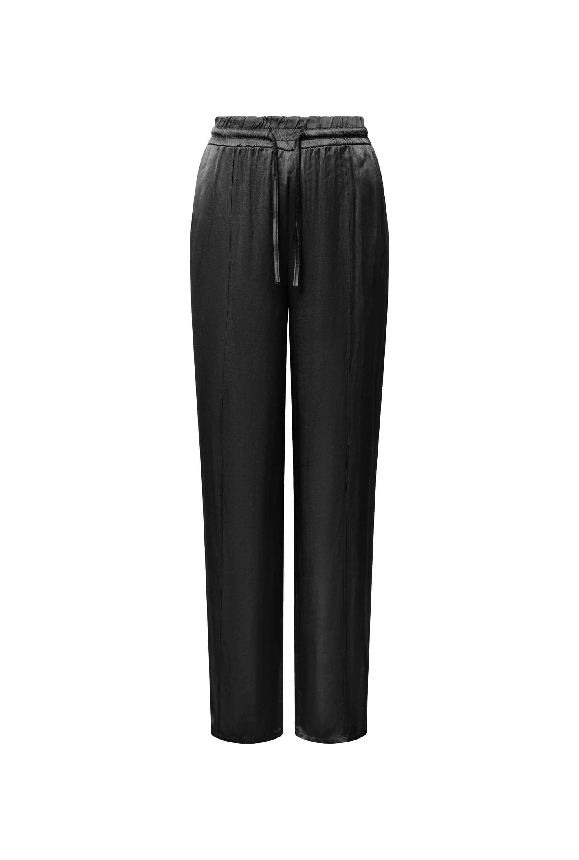 James Lakeland Women's Drawstring Black Trousers In Black