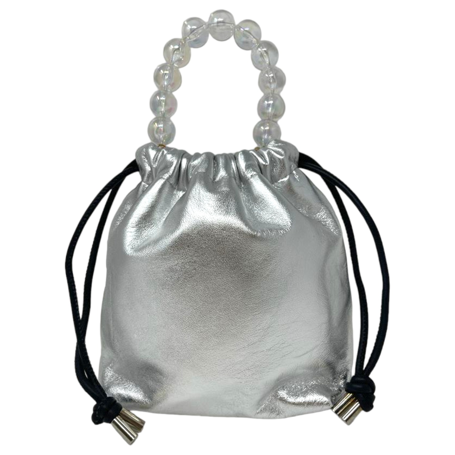 Metallic Silver Leather – Prettysac