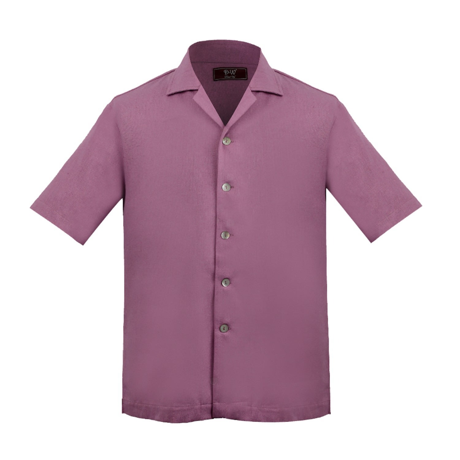 Men’s Pink / Purple Kingston Linen Blend Shirt - Rouge Pink Extra Large David Wej