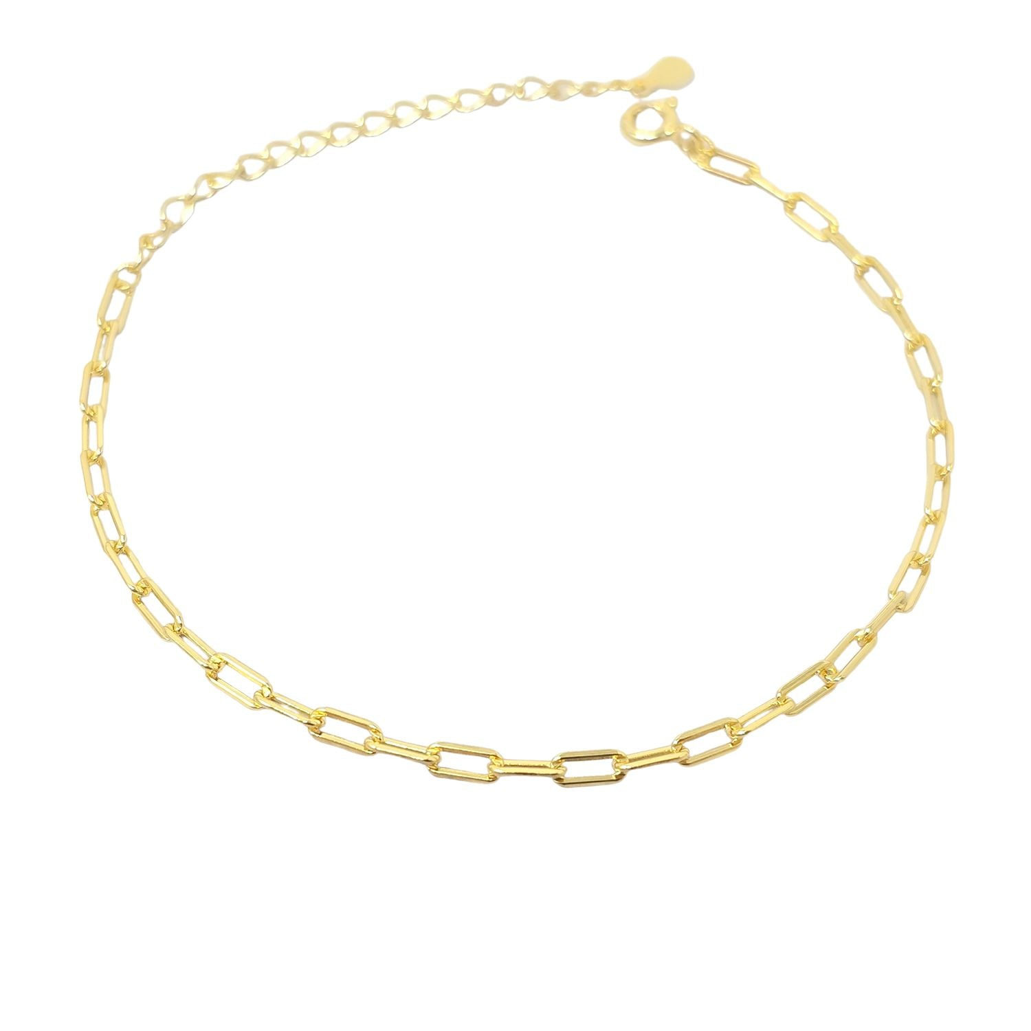 Harfi Women's Gold Plated Everyday Paperclip Chain Stacking Bracelet In Gold