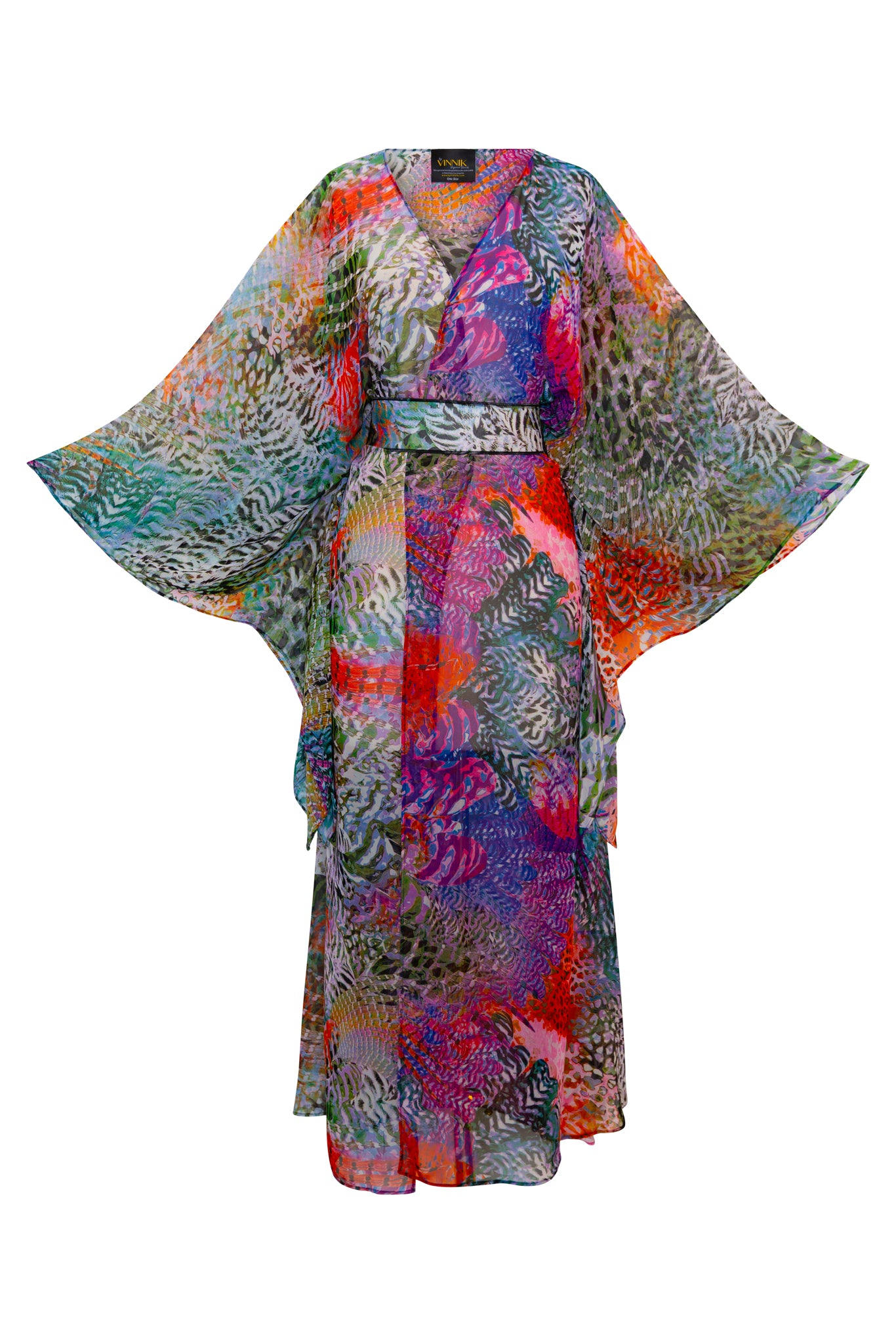 Byvinnik Women's Purple / Red Bohémienne Kimono Robe In Coachella Valley In Multi