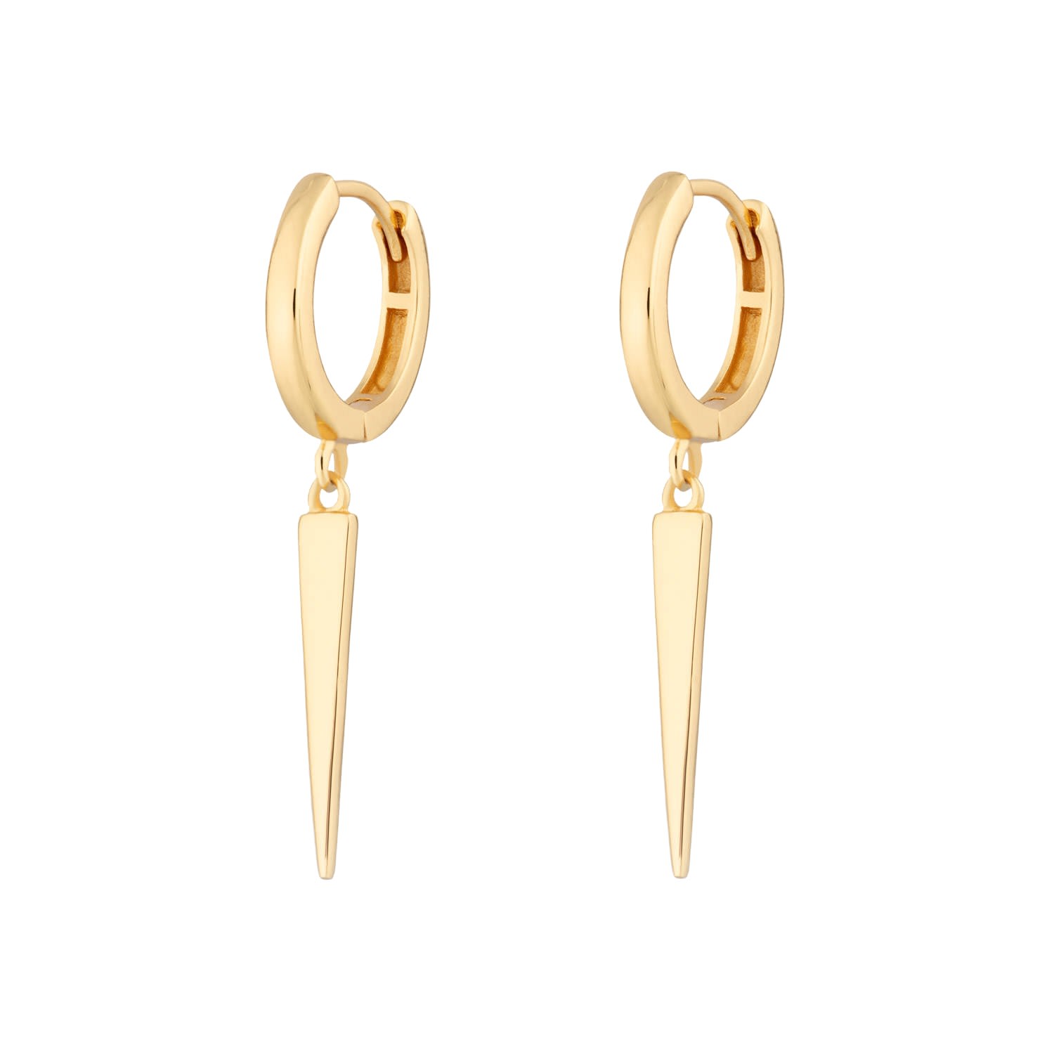 Shop Scream Pretty Women's Gold Spike Hoop Earrings
