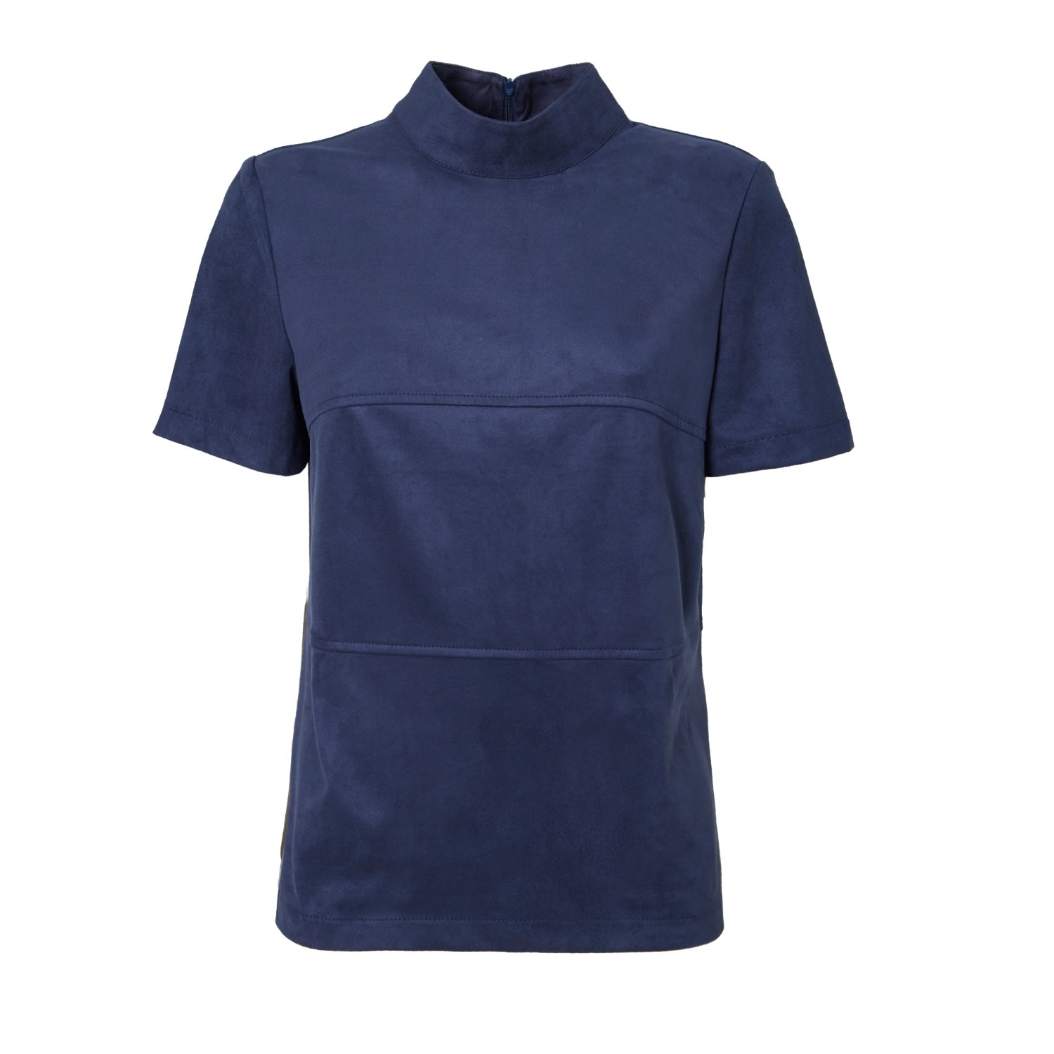 Julia Allert Women's Suede Elegance Short Sleeve Blouse Blue In Blue