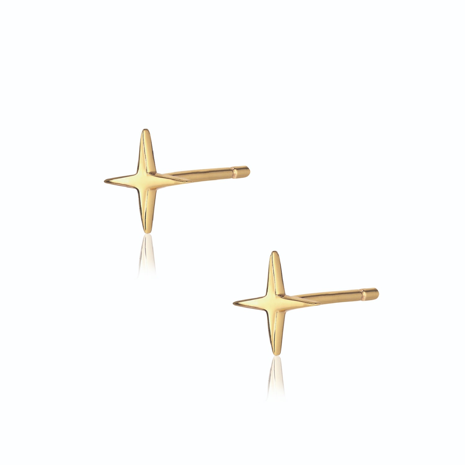 Alura Copenhagen Jewellery Women's Gold Grace Star Earstuds In Gold