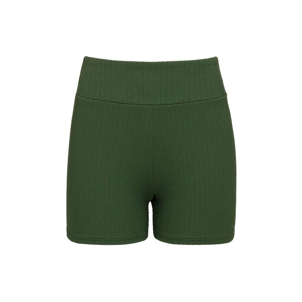 Green Olive Micro Scrunch Classic Bike Short Extra Small Montce Swim