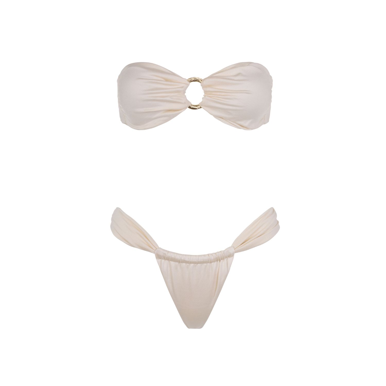 Women&rsquo;s Riviera Bikini Set - Off White | Medium | Acuarela Brand