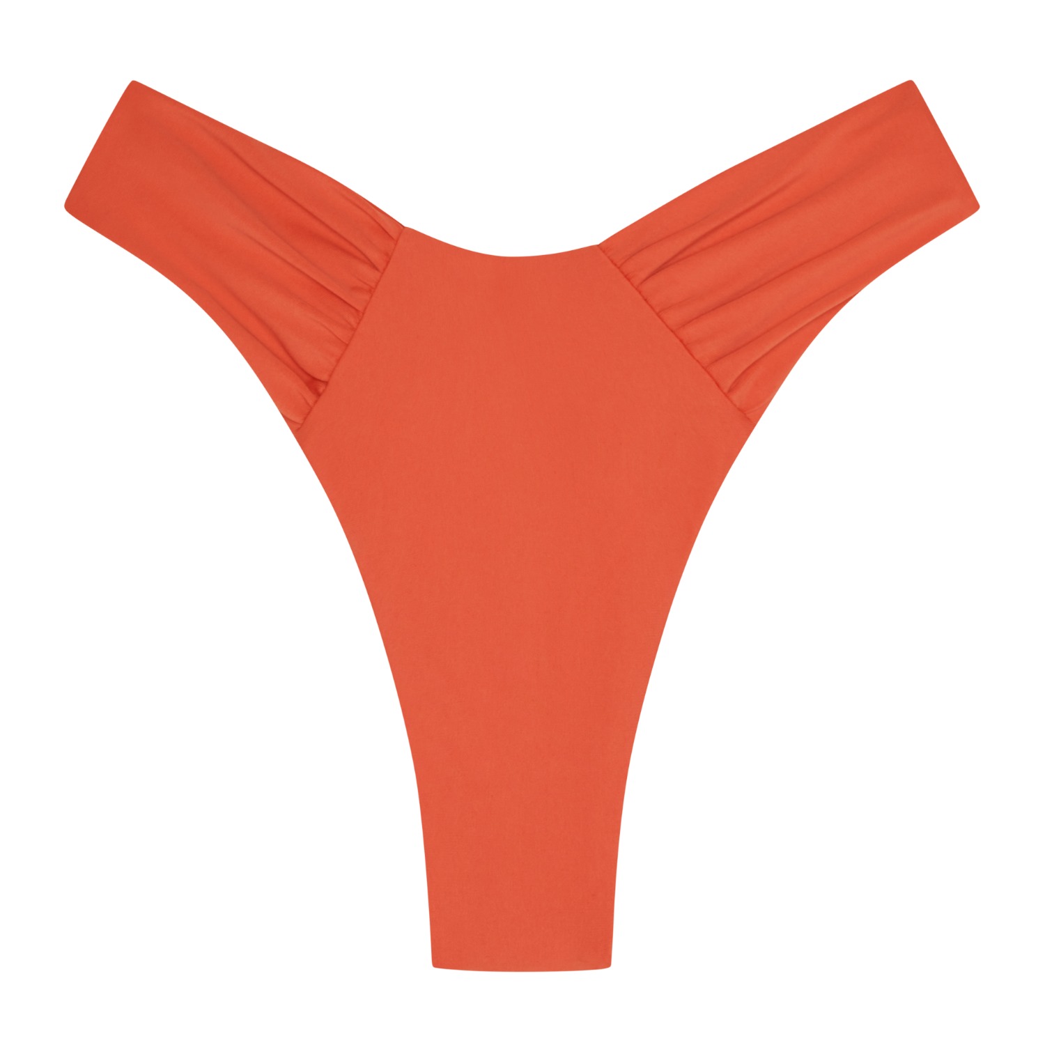 Aja Swimline Women's Calypso Ruched Bikini Bottom - Orange