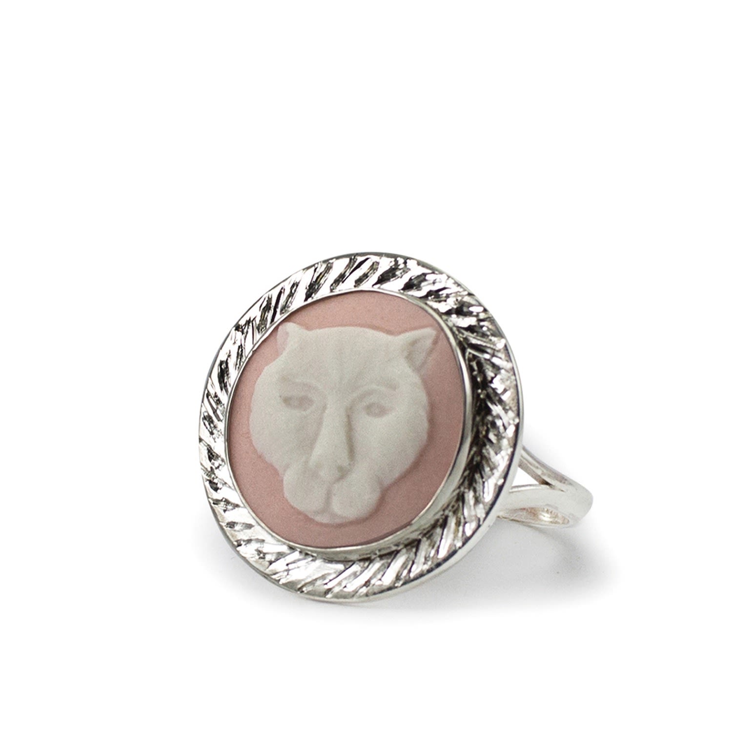 Women’s Pink / Purple Pink Panther Cameo Ring Vintouch Italy