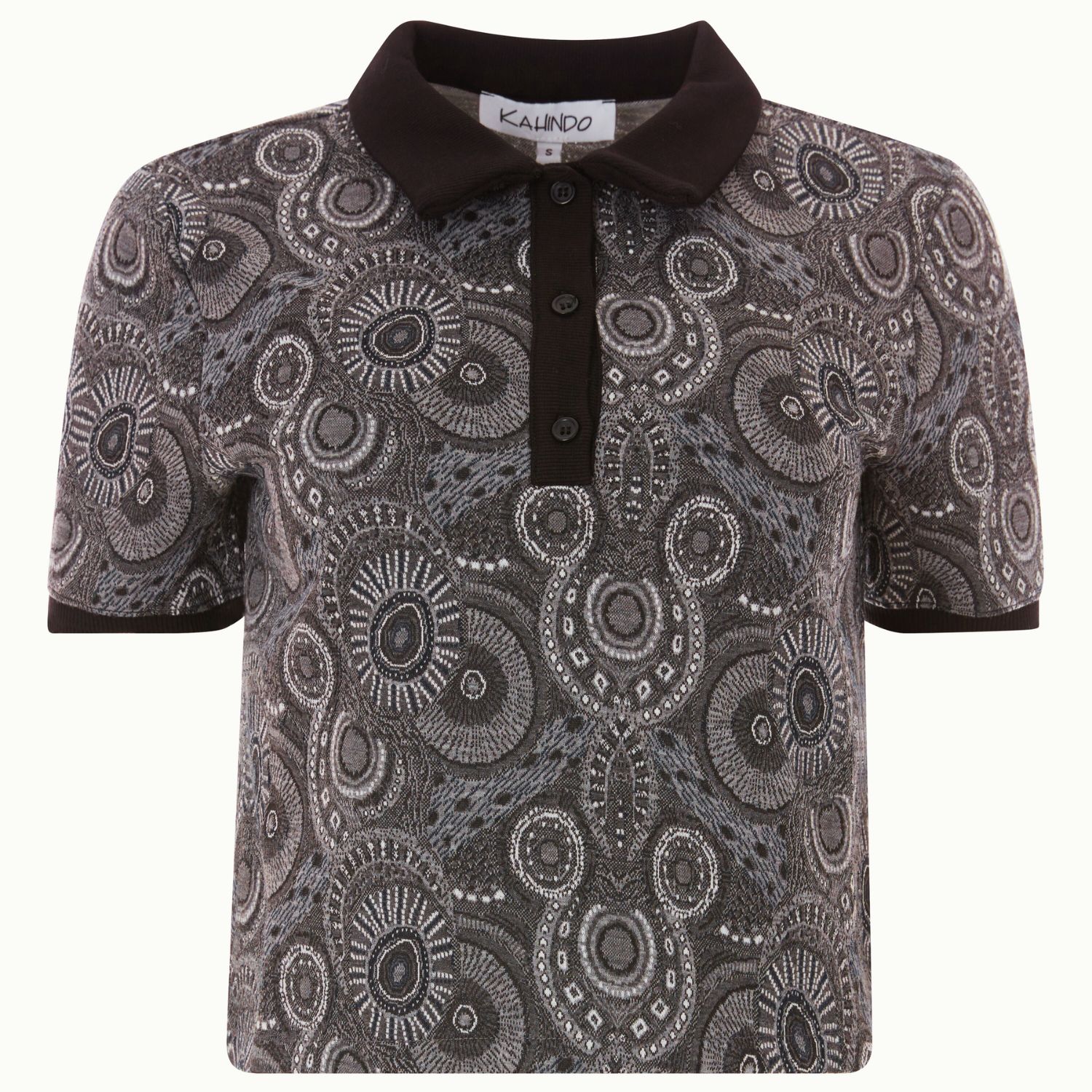 Kahindo Maseru Polo Grey In Grey/black