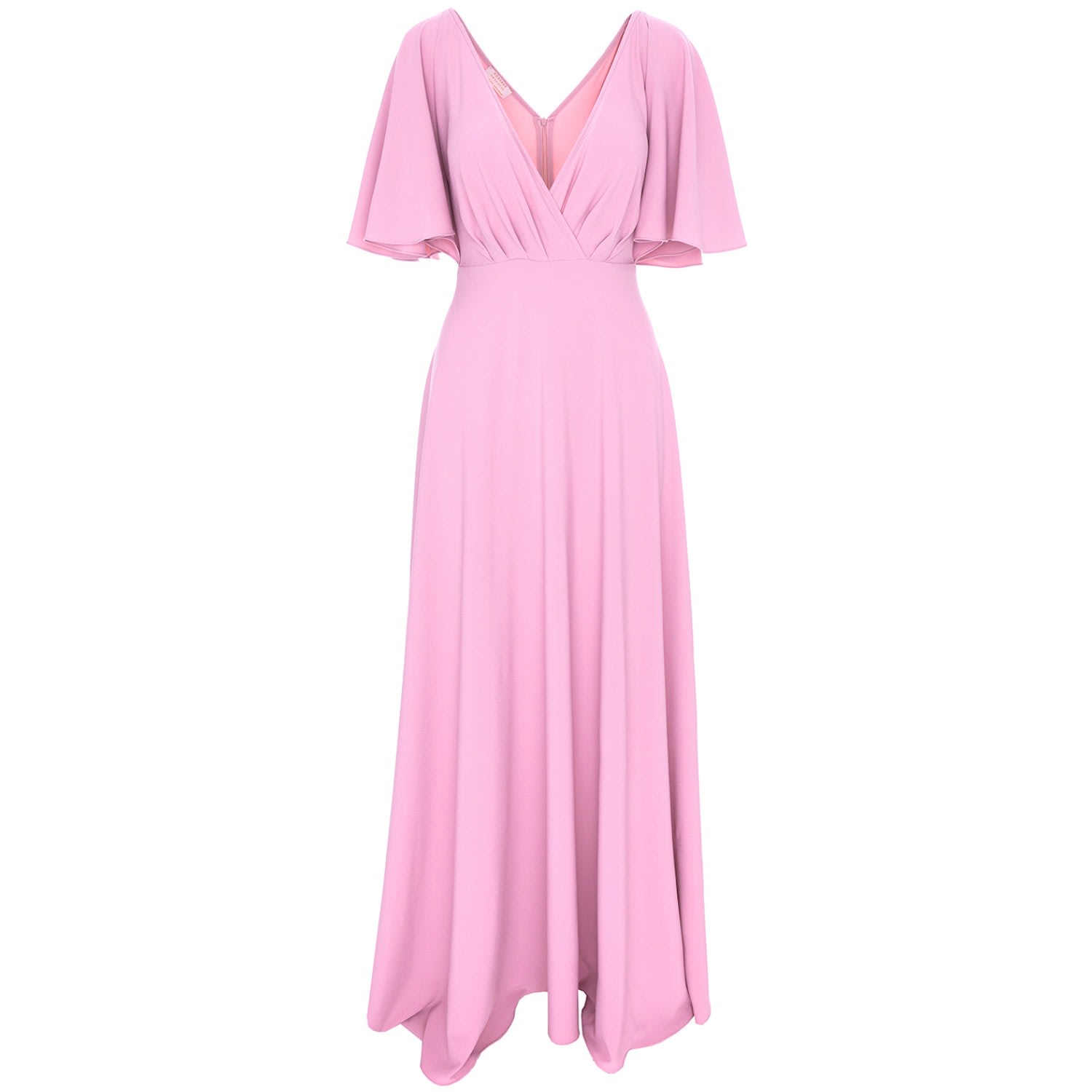 Women’s Pink / Purple Florence Maxi Dress With Butterfly Sleeves In Pink Small Roserry