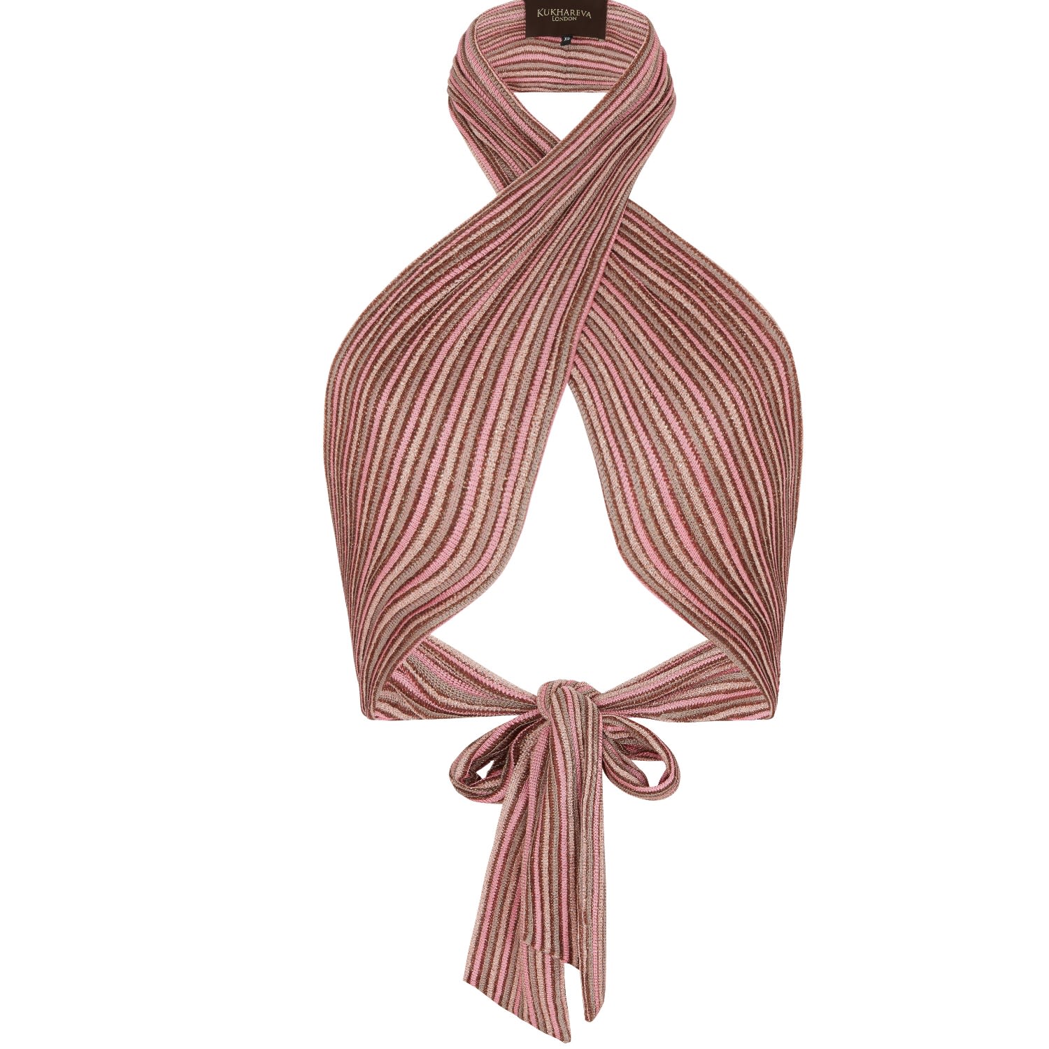 Kukhareva London Women's Pink / Purple Cassidy Top - Pink Stripe In Pink/purple