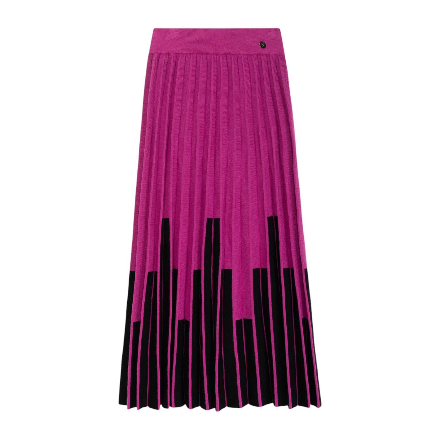 Niza Women's Pink / Purple Fuchsia Pleated Casilda Skirt In Pink/purple