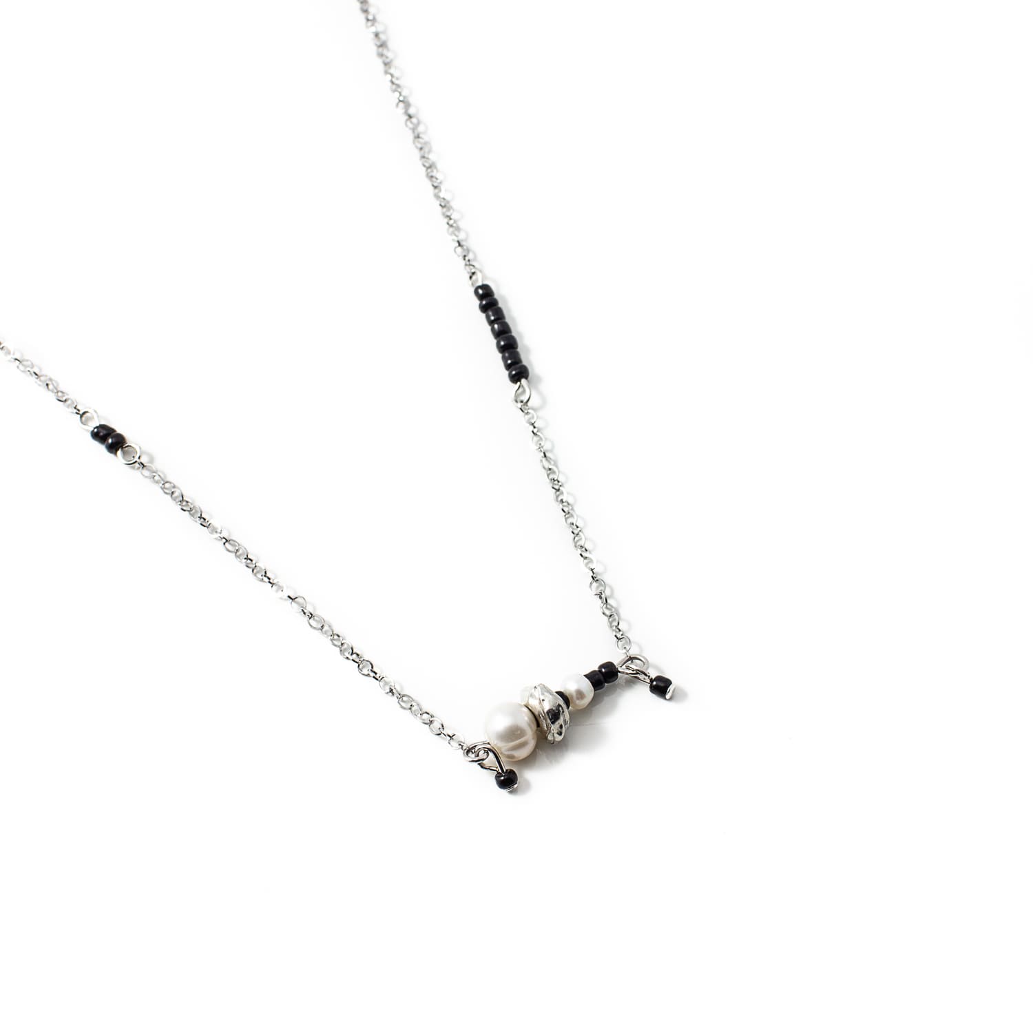 Women’s Neutrals / Black / White Necklace: Carsi, Anthracite Anne-Marie Chagnon