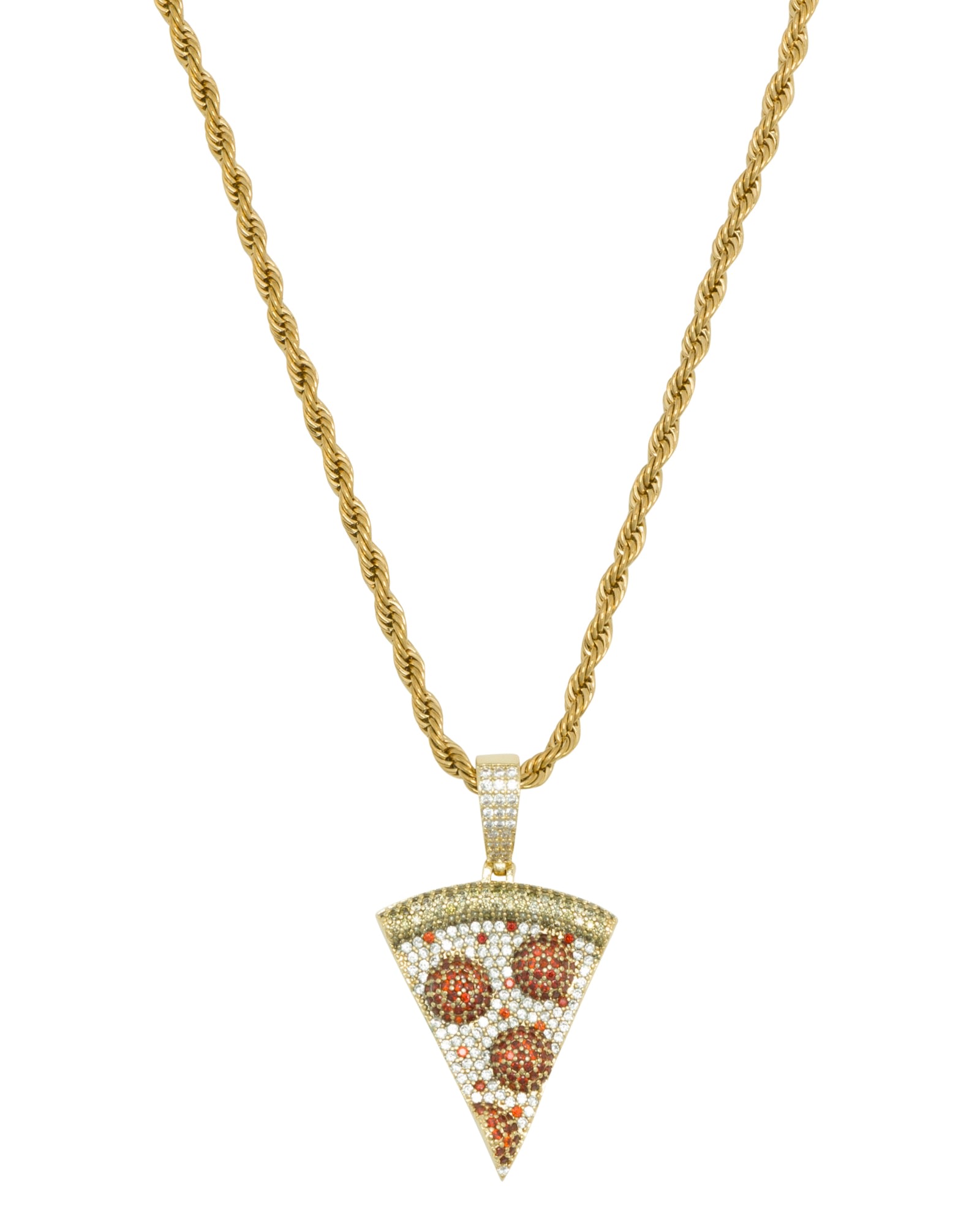 Women’s Gold / Red Pizza Party Necklace Meghan Fabulous