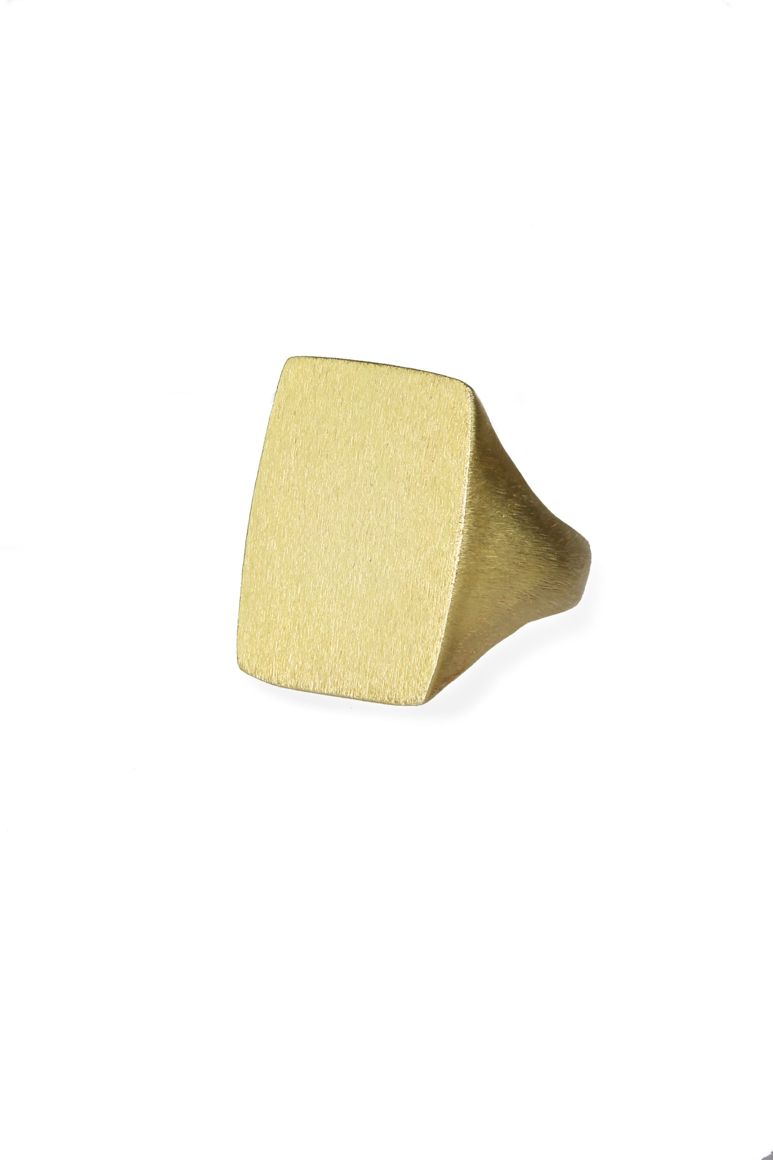 Marcia Moran Women's Gold Joanne Rectangular Signet Ring