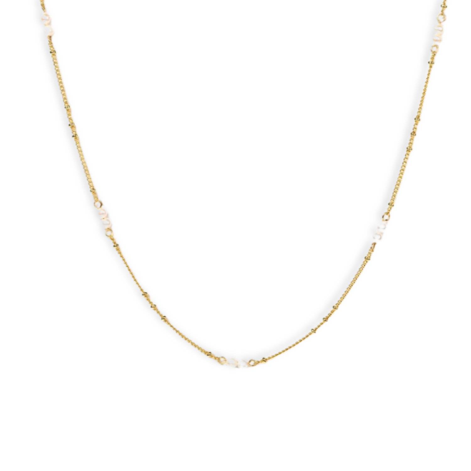 Little Sky Stone Women's White Mix Beaded Pearl Necklace