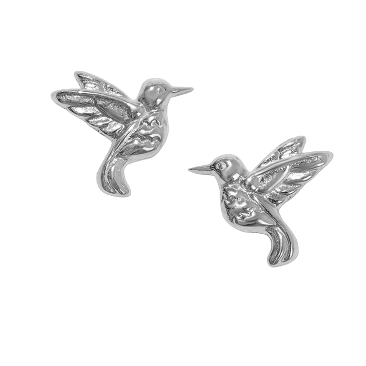 Gold Trip Women's Hummingbird Earrings In Silver In White