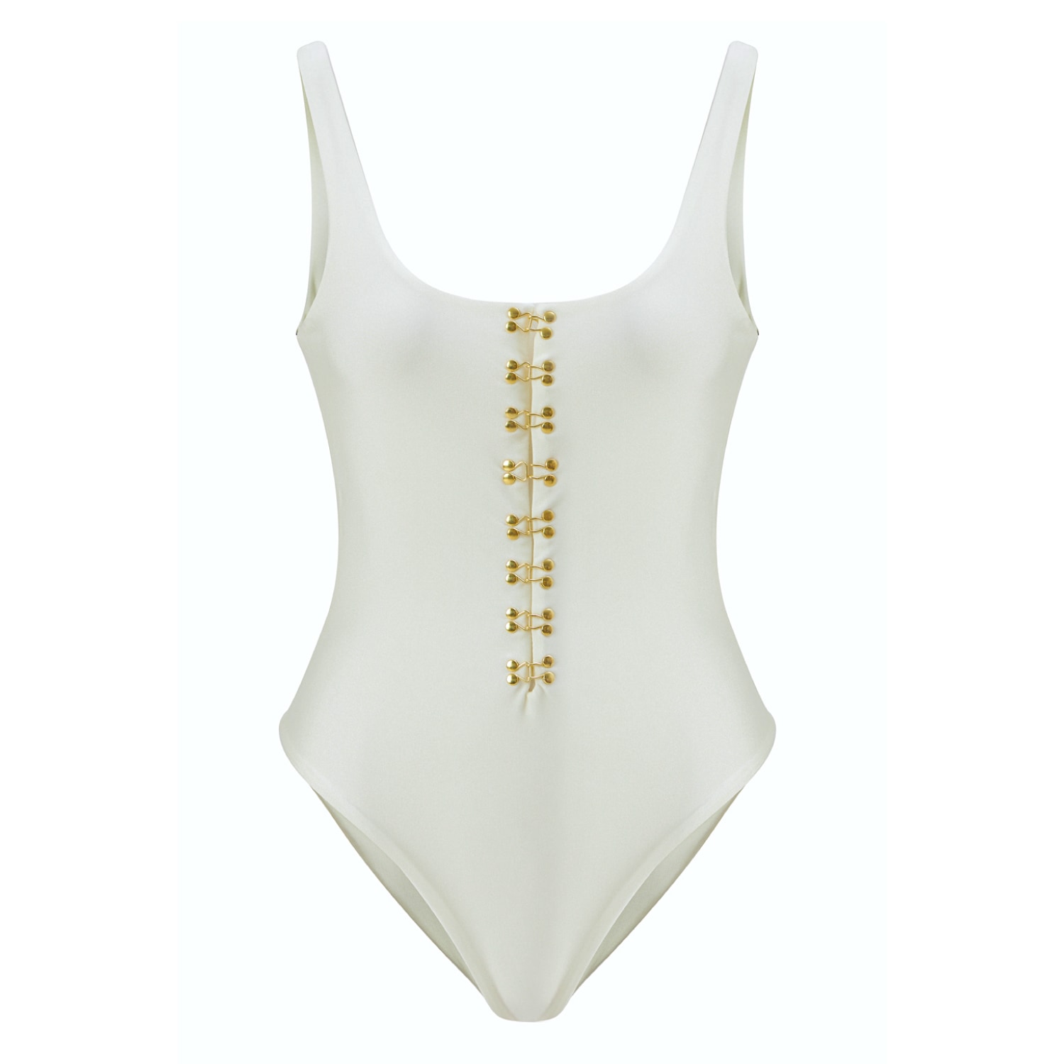 Women’s White Uma Sleeveless Bodysuit In Pearl Large Rak & Romi