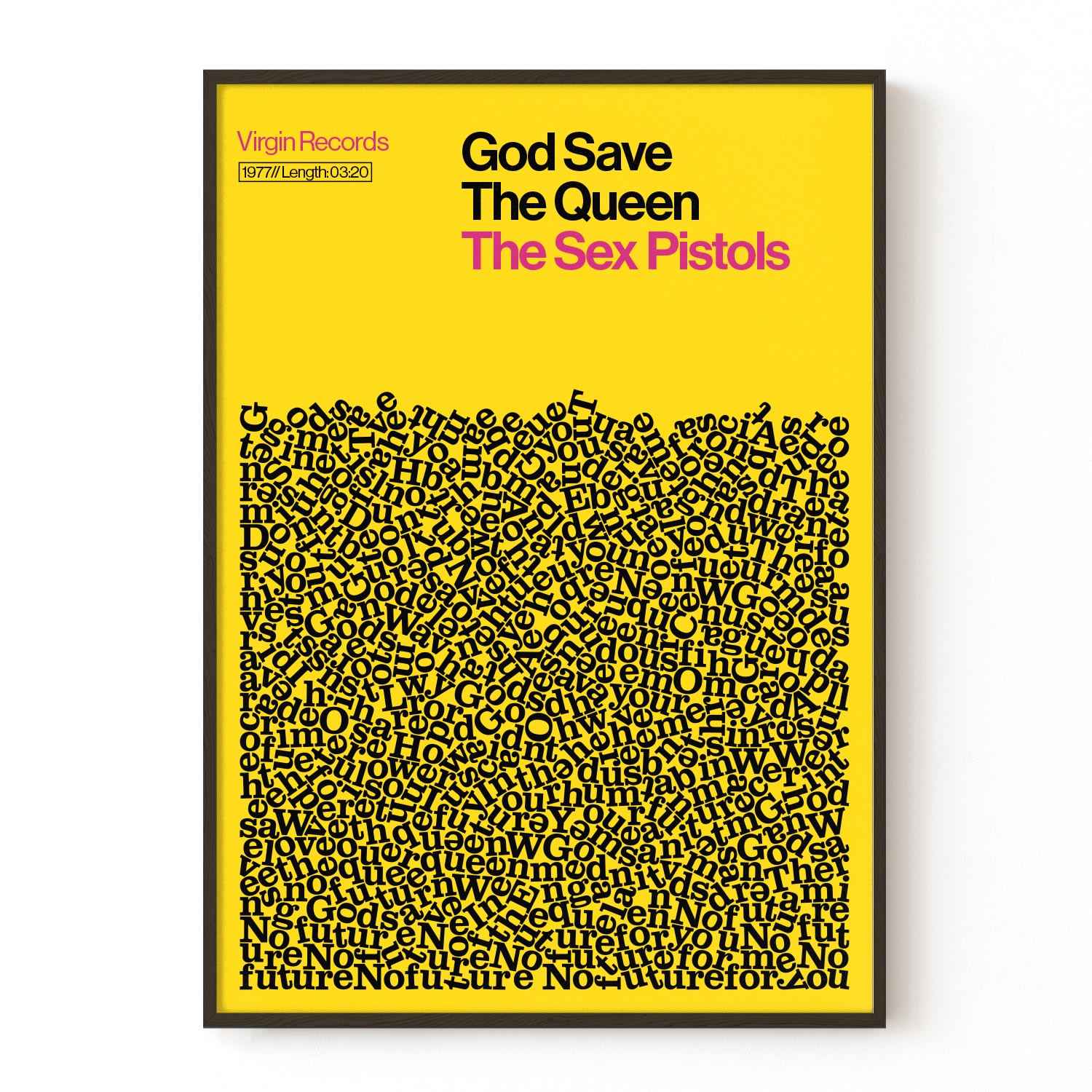 Reign & Hail God Save The Queen - The Sex Pistols - Song Lyric Print - A3 In Multi