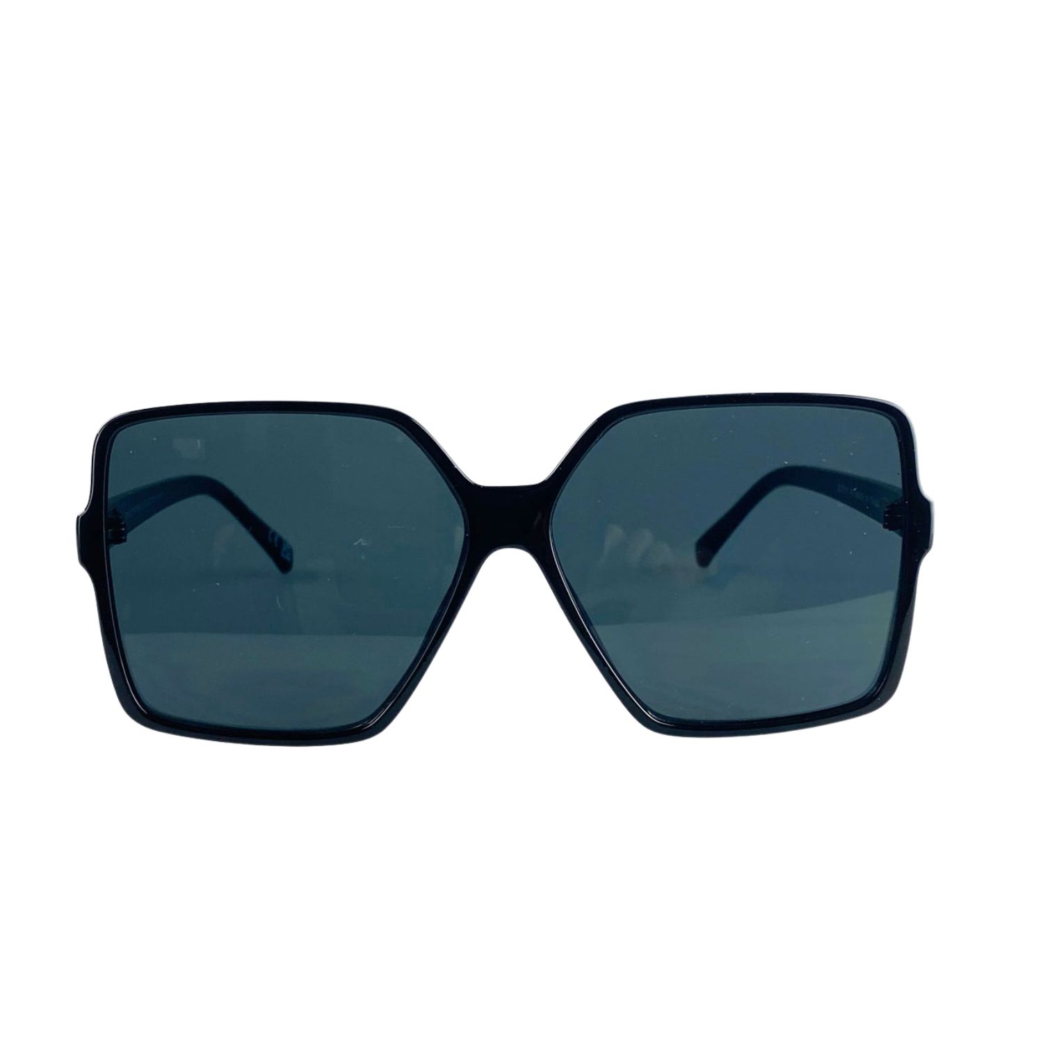 Hortons England Women's Black Oversized Square Sunglasses