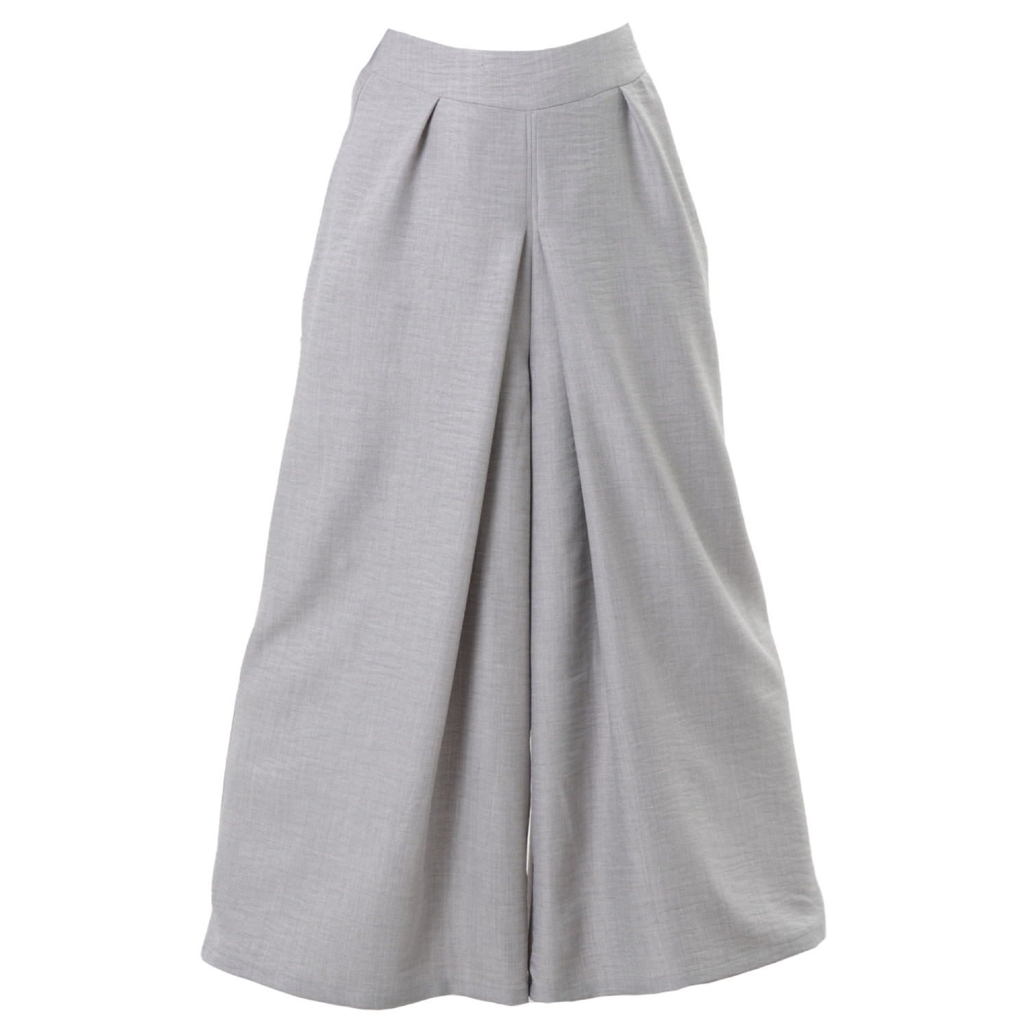 Metamorphoza Women's Wide-leg Pants With Front Pleats In Grey