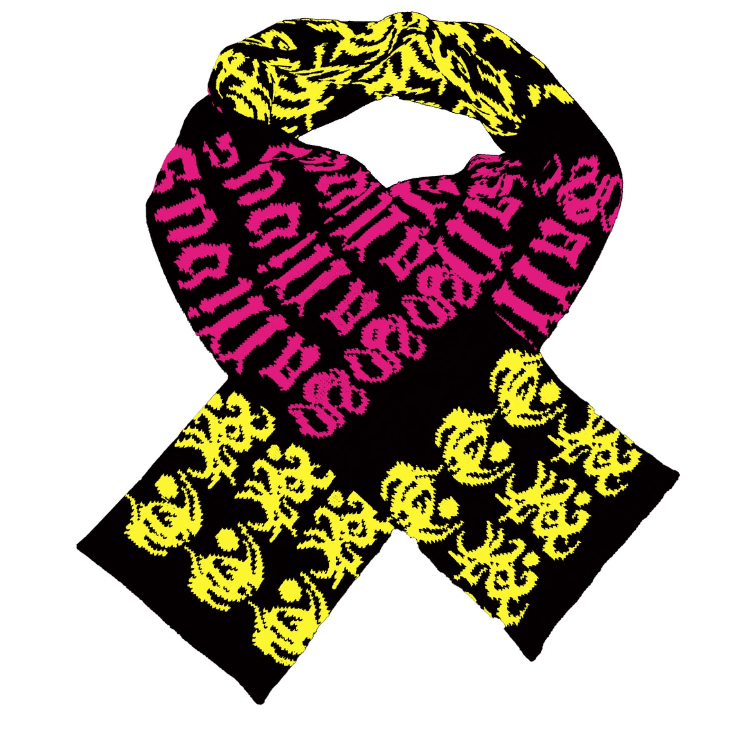 Kristel Kuslapuu Women's Pink / Purple / Black Black-pink-yellow Sallivus Merino Wool Scarf In Pink/purple/black