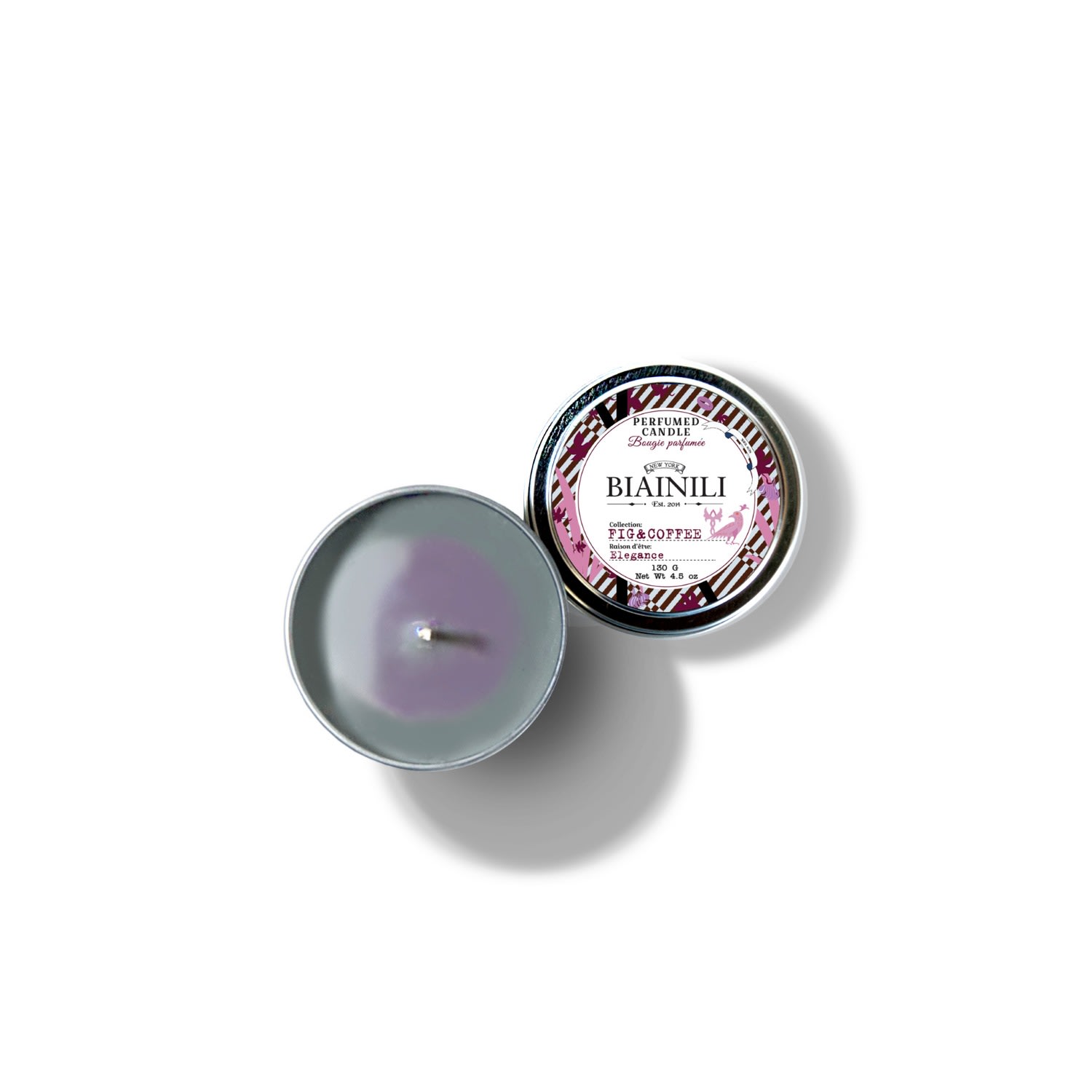 Biainili  Fig & Coffee Scented Candle In Brown
