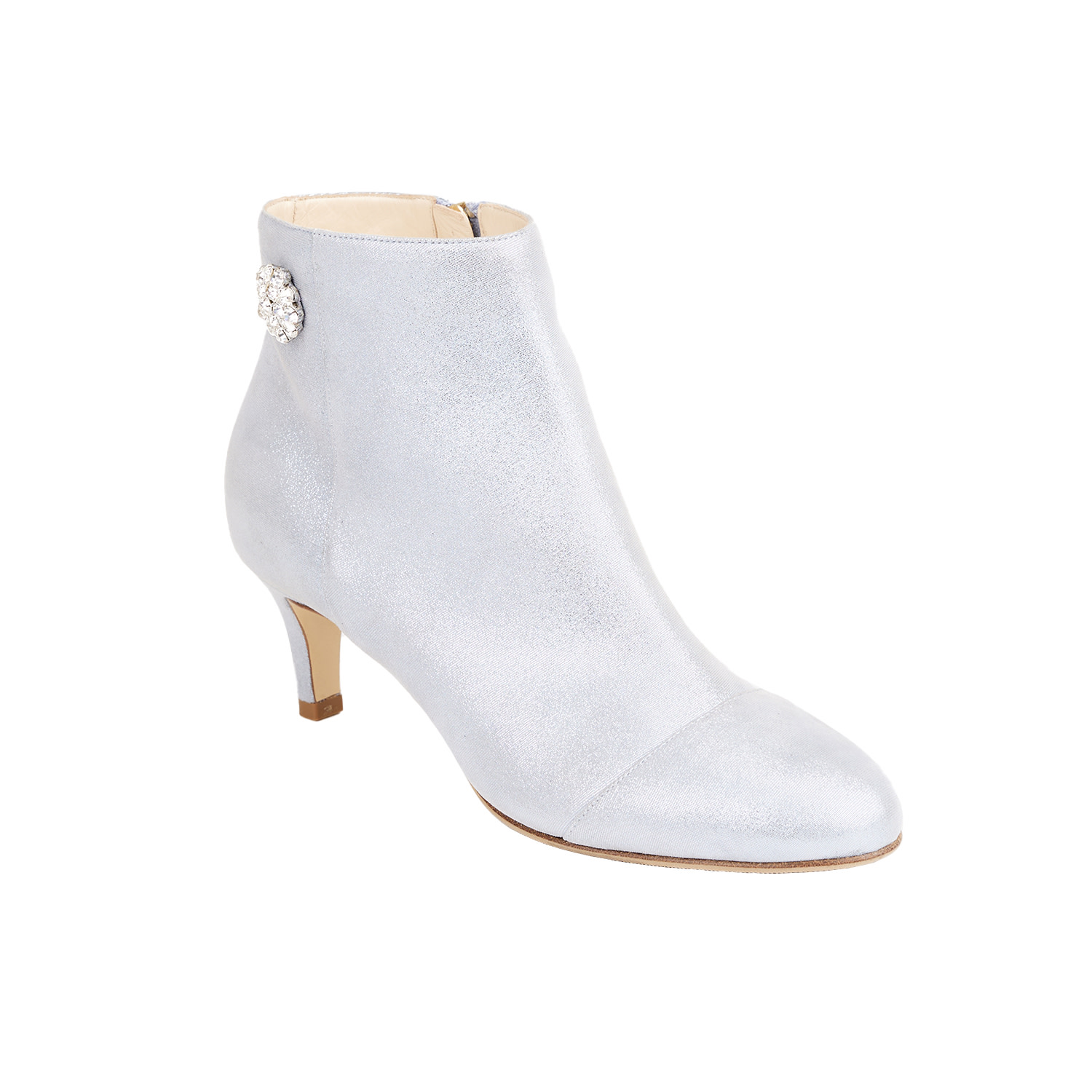 Moon D'elle Women's Silver Eclisse Ankle Boots In Ice Cristallo