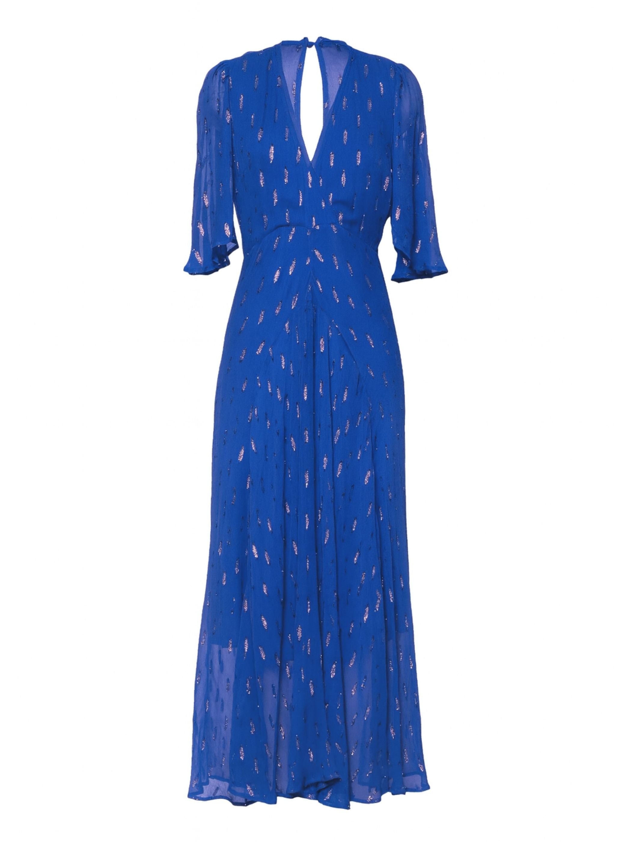 Talia Blue Sparkle Maxi Dress XS