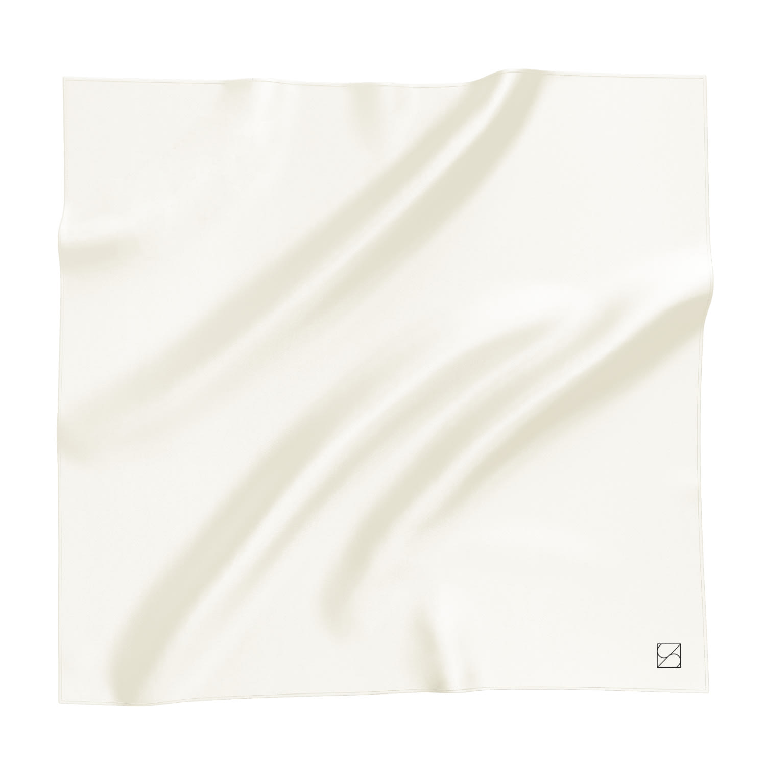 Women’s Neutrals Double Sided Small Silk Scarf Cream Sine Silk