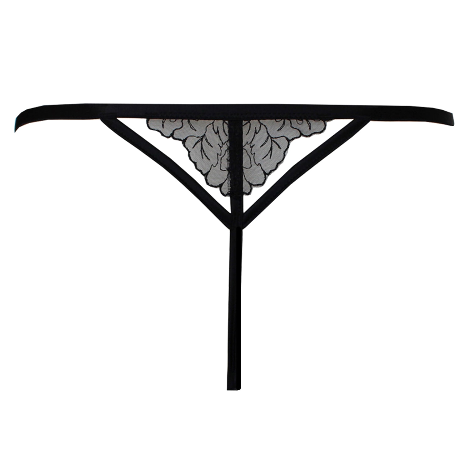 Women’s Black Midnight Rose Thong Small Tallulah Love