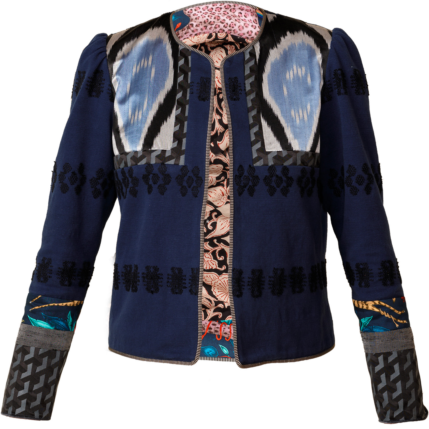 Women’s Blue Emma Bolero Jacket Medium Maison Mitla