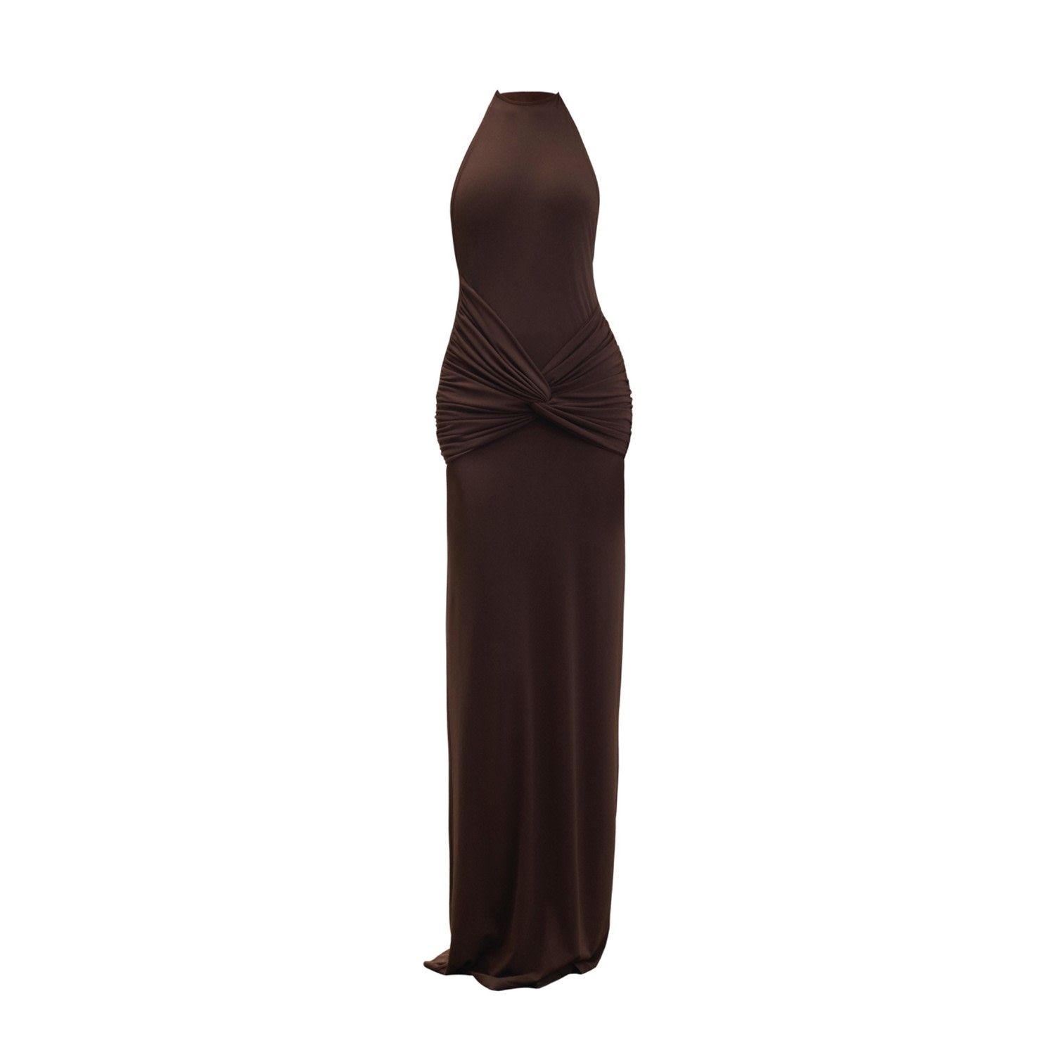 Marroma Women's Brown Aura Drape Dress In Brown