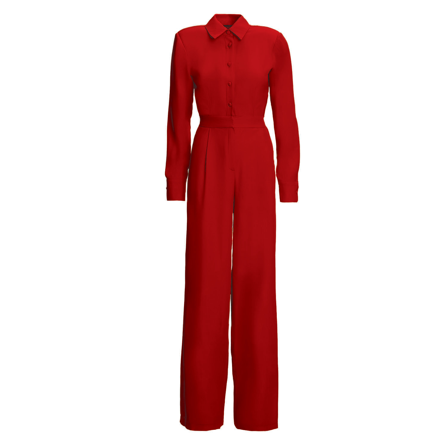 Bluzat Women's Red Straight Jumpsuit In Red